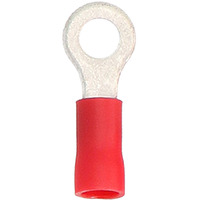 Red Vinyl Ring Terminal 22-18 Gauge #8 - Package of 100
