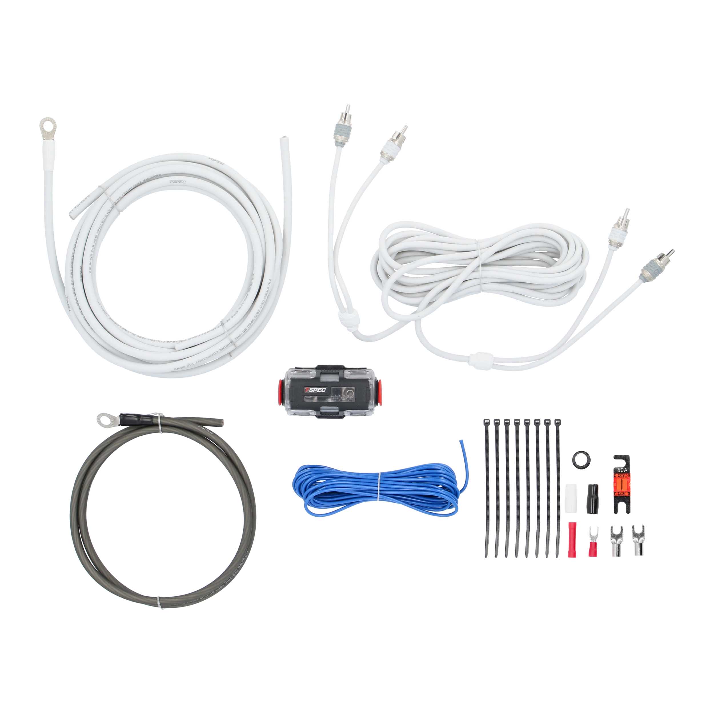 V10 OFC Amp Kit with RCA | 8 AWG | 8000W