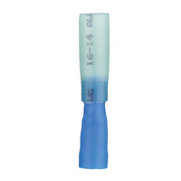 Heat Shrink Blue Female Bullet Connector 16-14 Gauge .157
