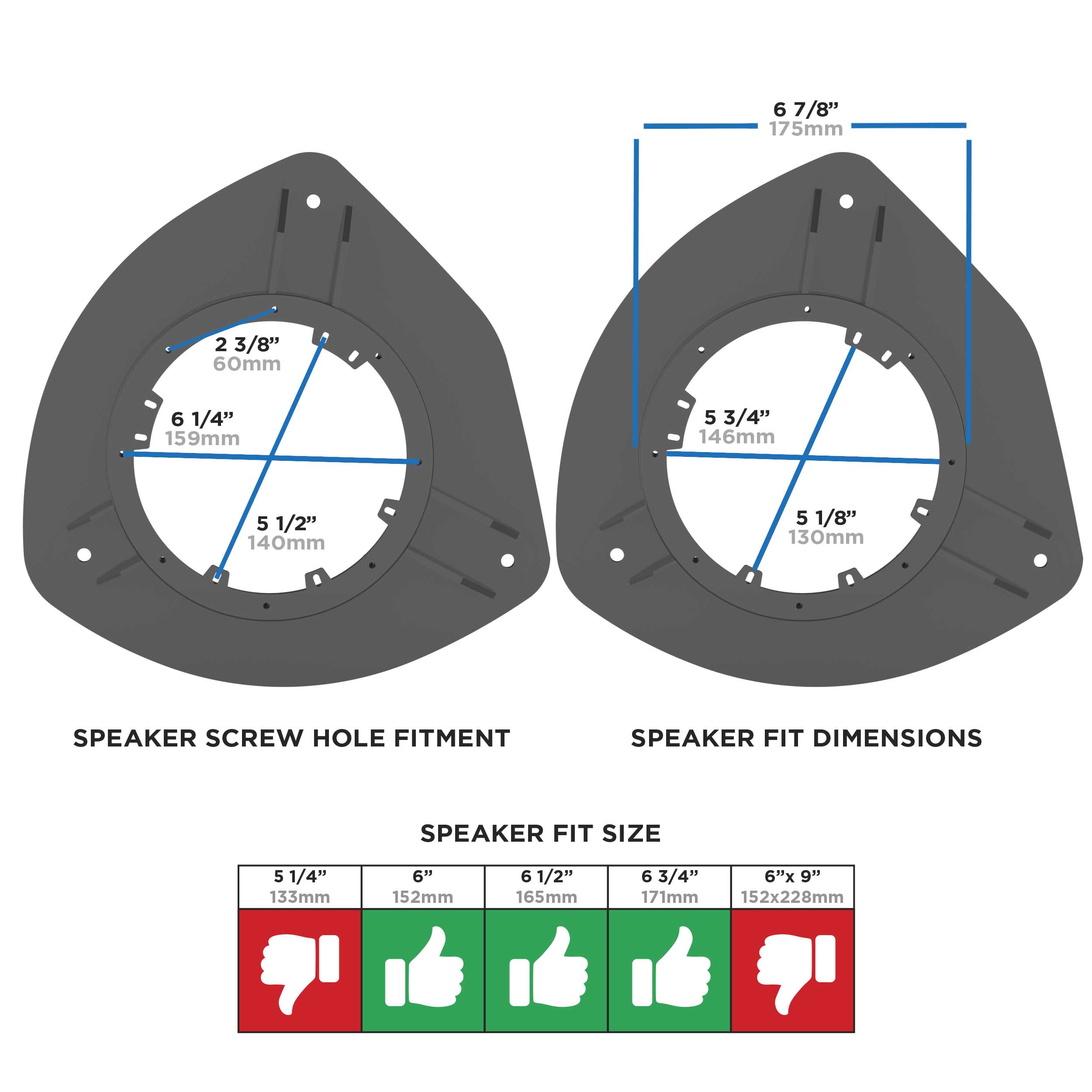 GM Speaker Adapters 6-6.75 Inch 2002-2009 - Front Door