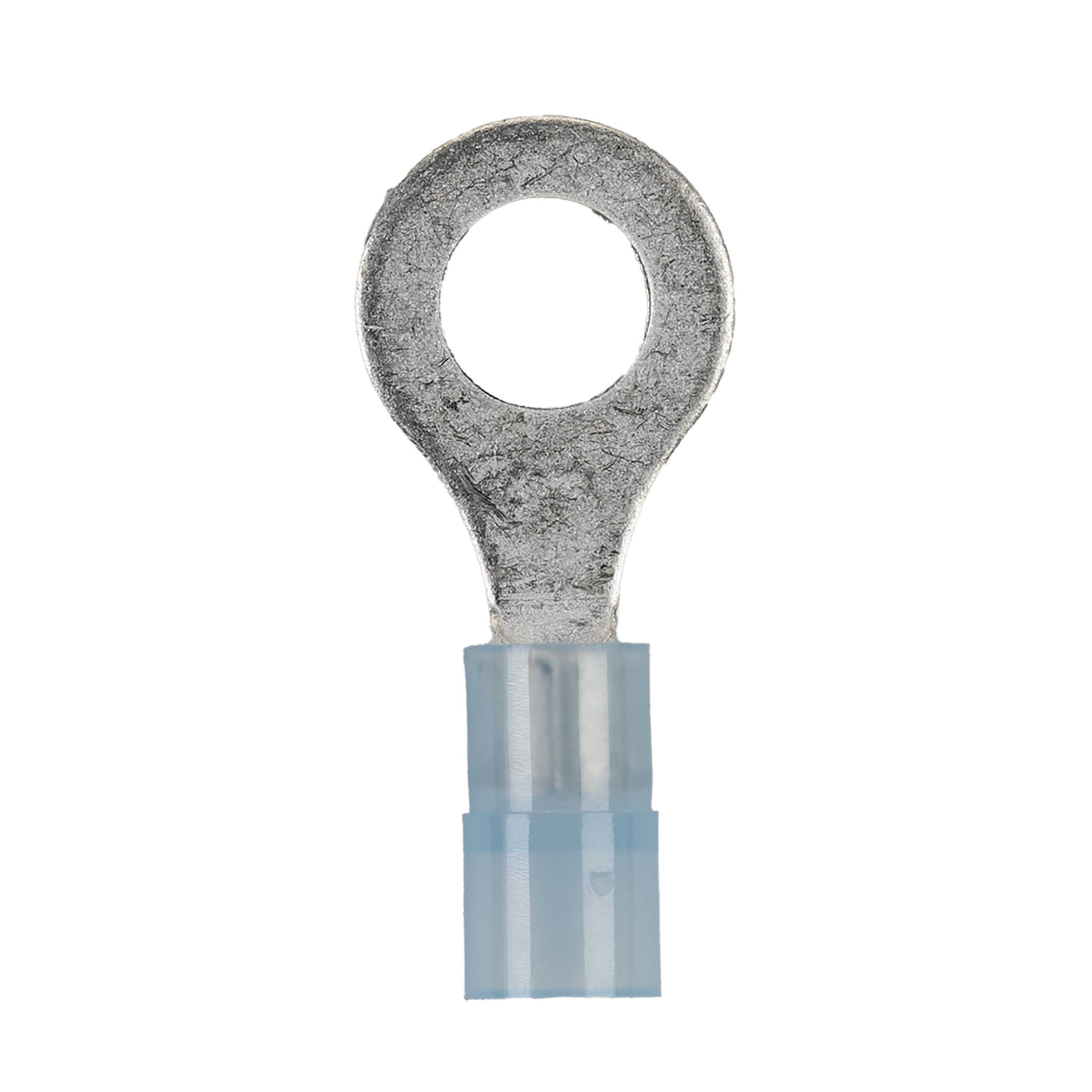 Blue Nylon Ring Terminals 16-14 GA 1/4 inch - Package of 100