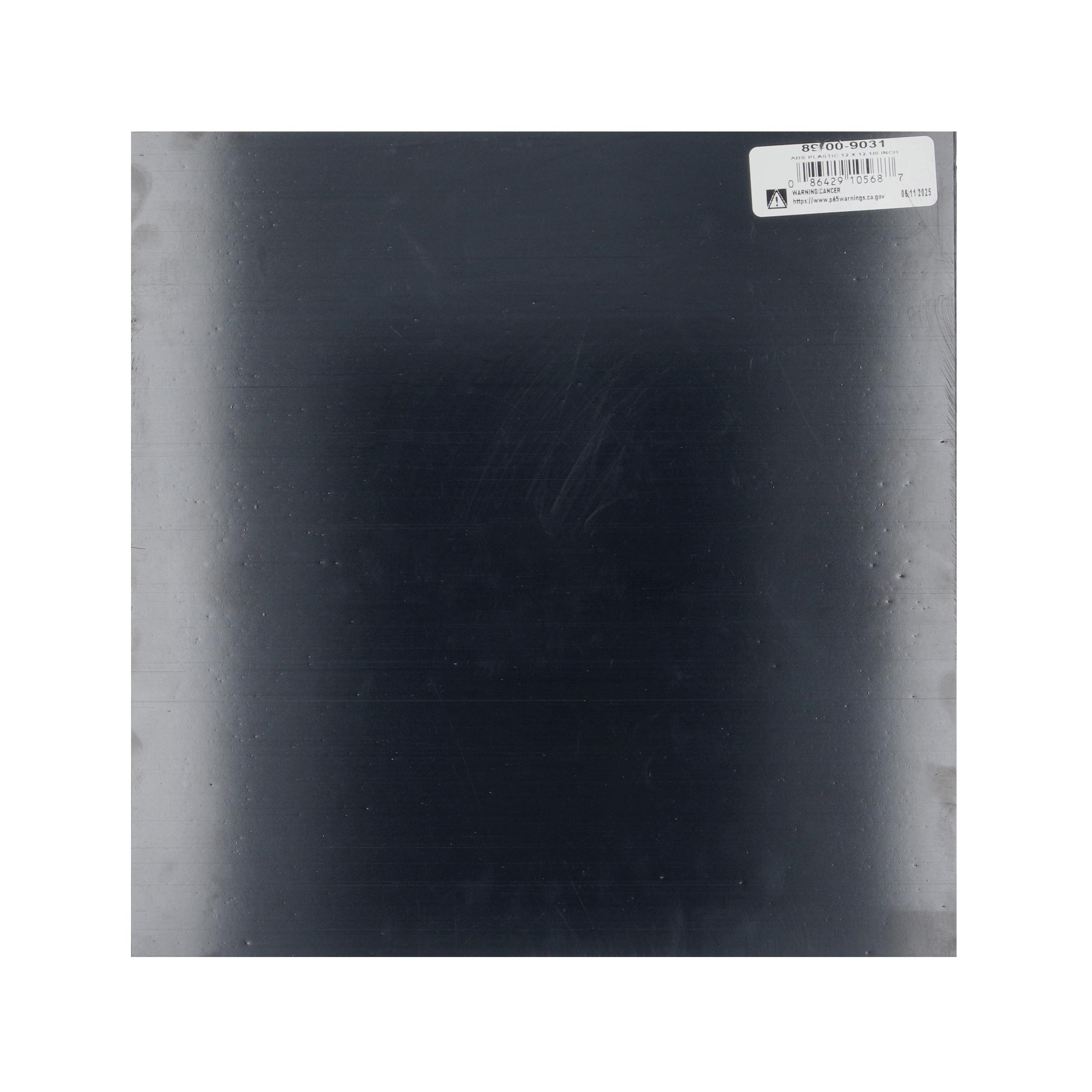 ABS Plastic Sheet 12" x 12" x 1/8"  Each