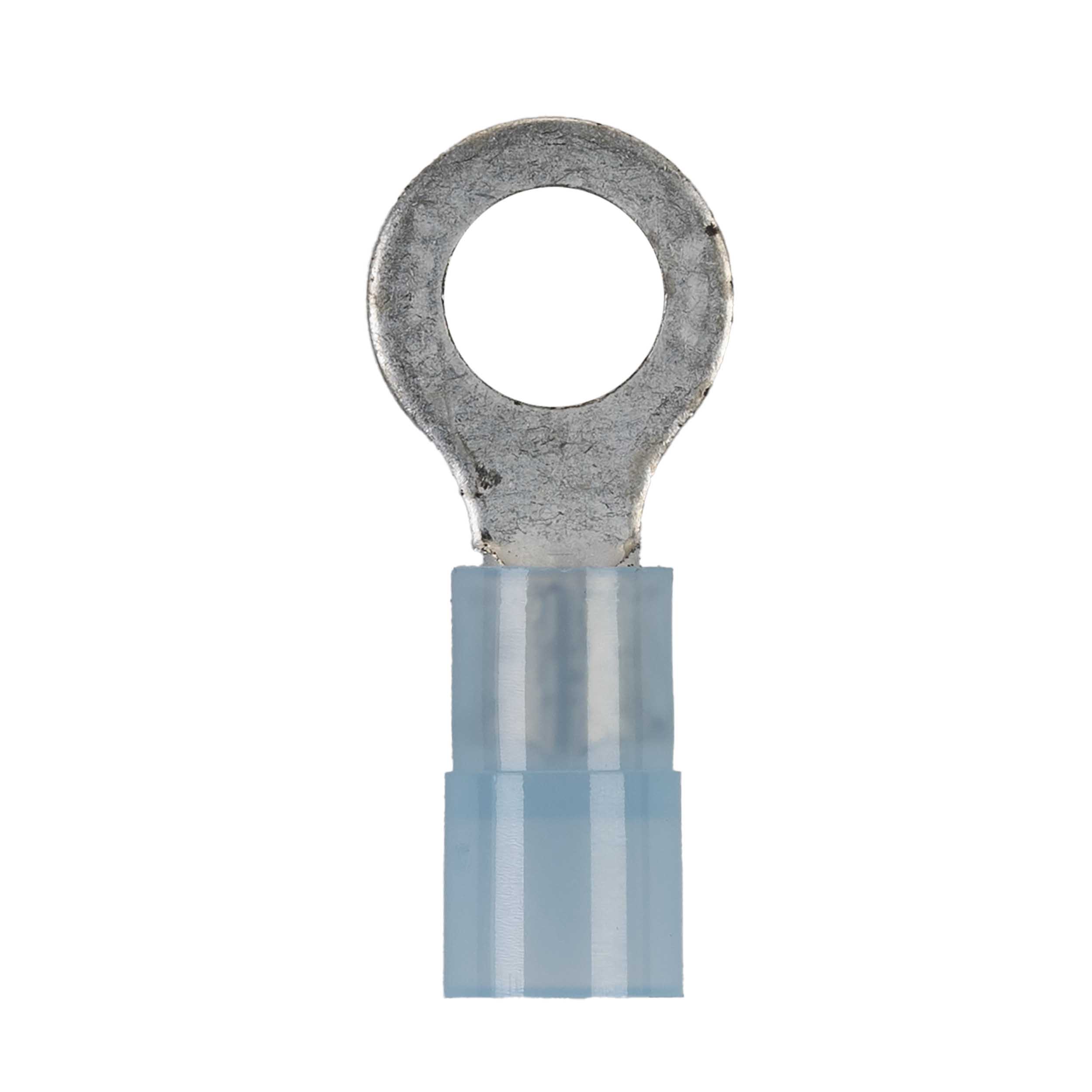 Blue Nylon Ring Terminal 16-14 Gauge #10 - Package of 100