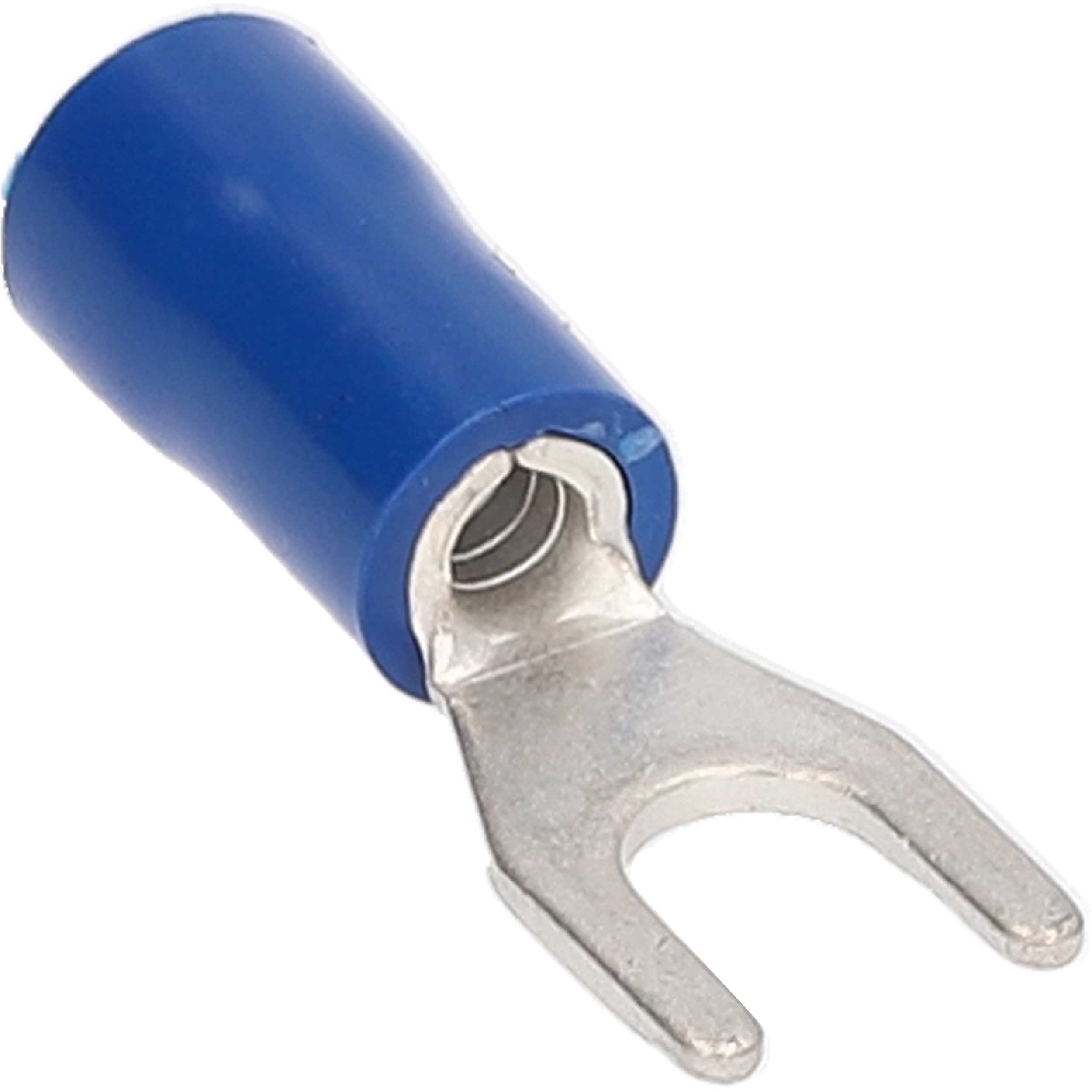 Blue Vinyl Spade Terminal 16-14 Gauge #6 - Package of 100