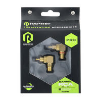 Raptor Pro Series RCA Barrel Connector | Male to Female | Right Angle