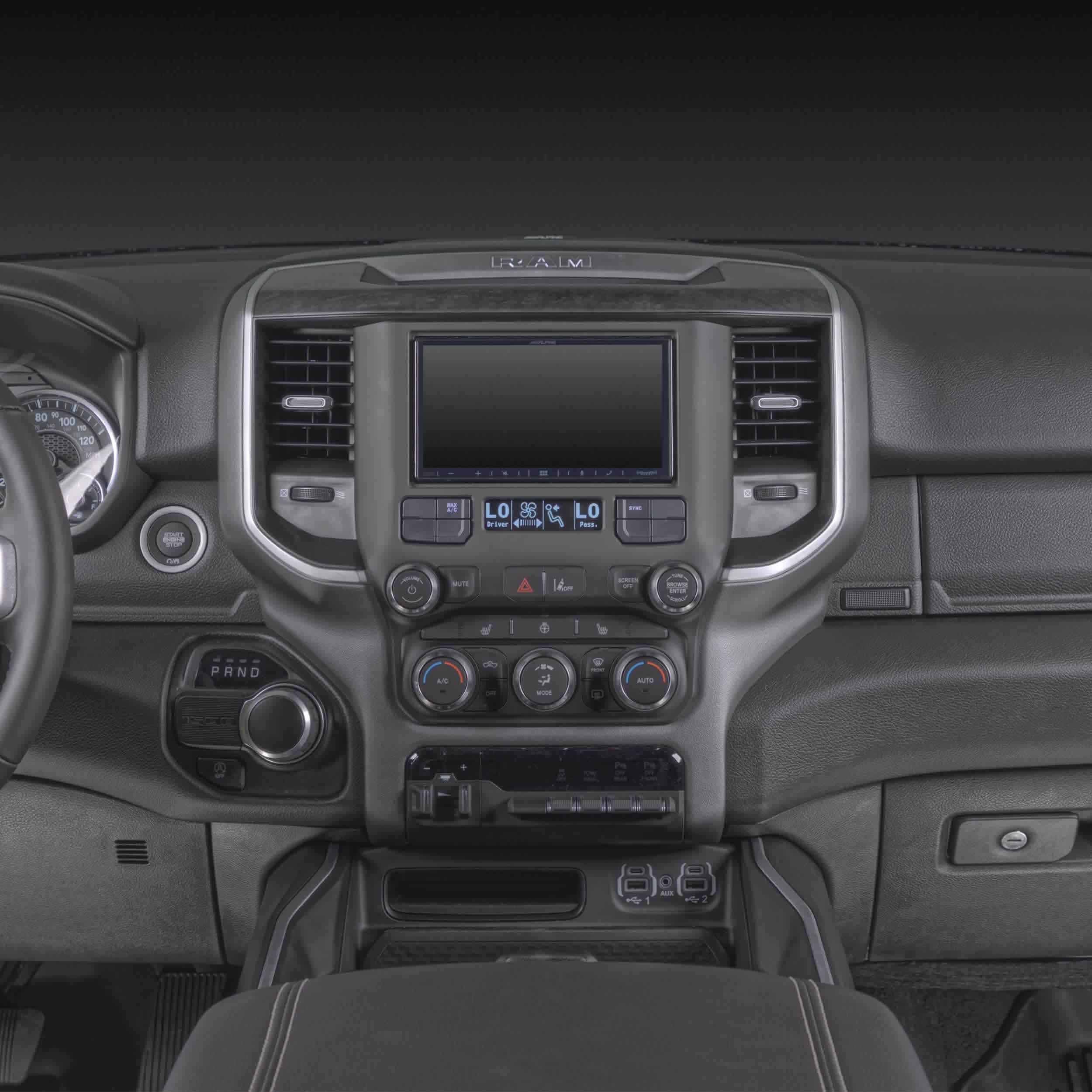 RAM 2019-2024 (with factory 8.4” screen & auto climate, excludes Classic models)