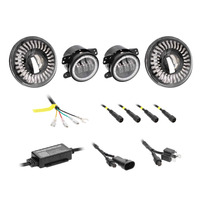 7" Chasing Projector LED Headlight & 4" Fog Light Kit with Controller