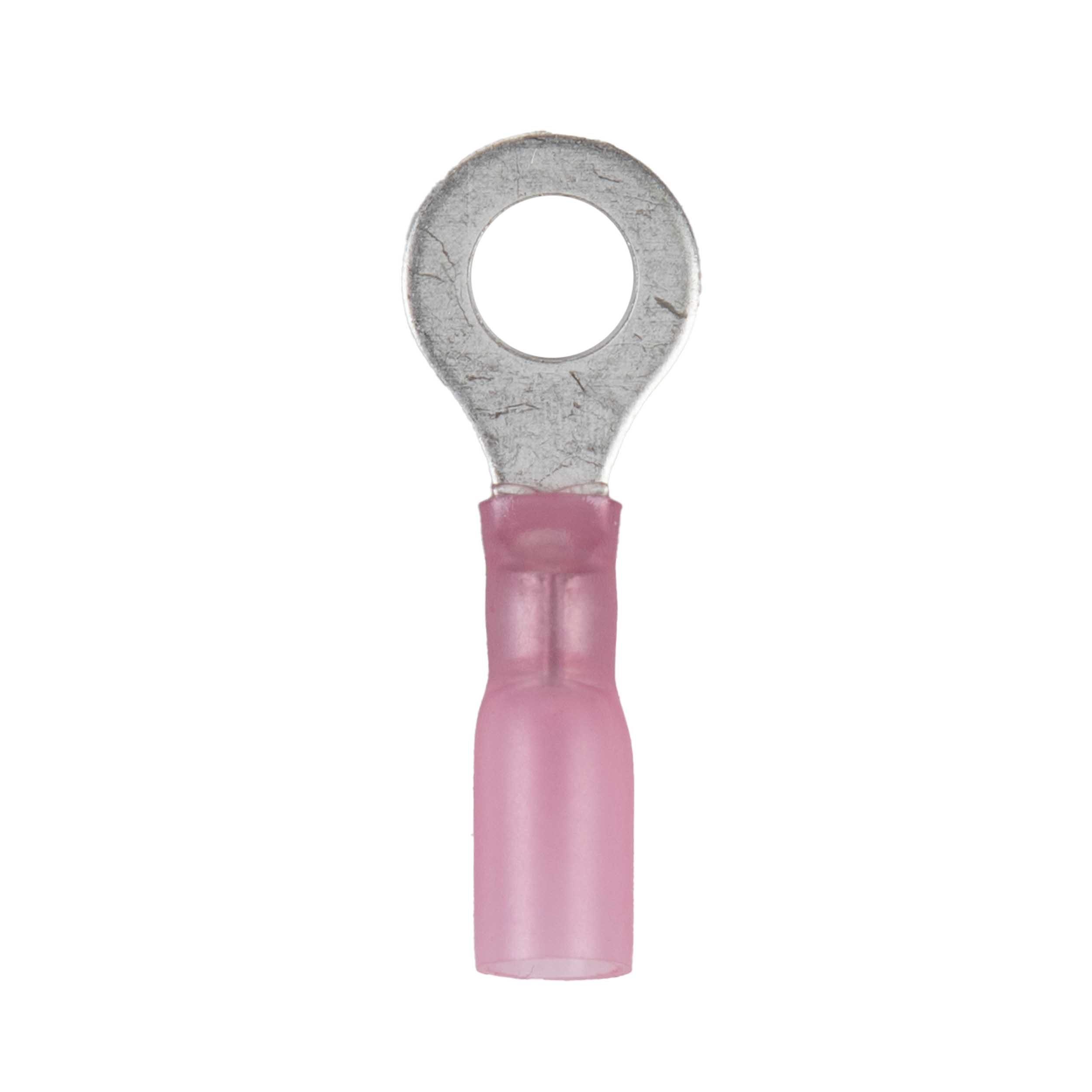 Heat Shrink Red Ring Terminal 22-18 Gauge 1/4 inch