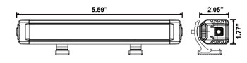 Super Slimline Lightbar - 5.5 Inch, 3 LED