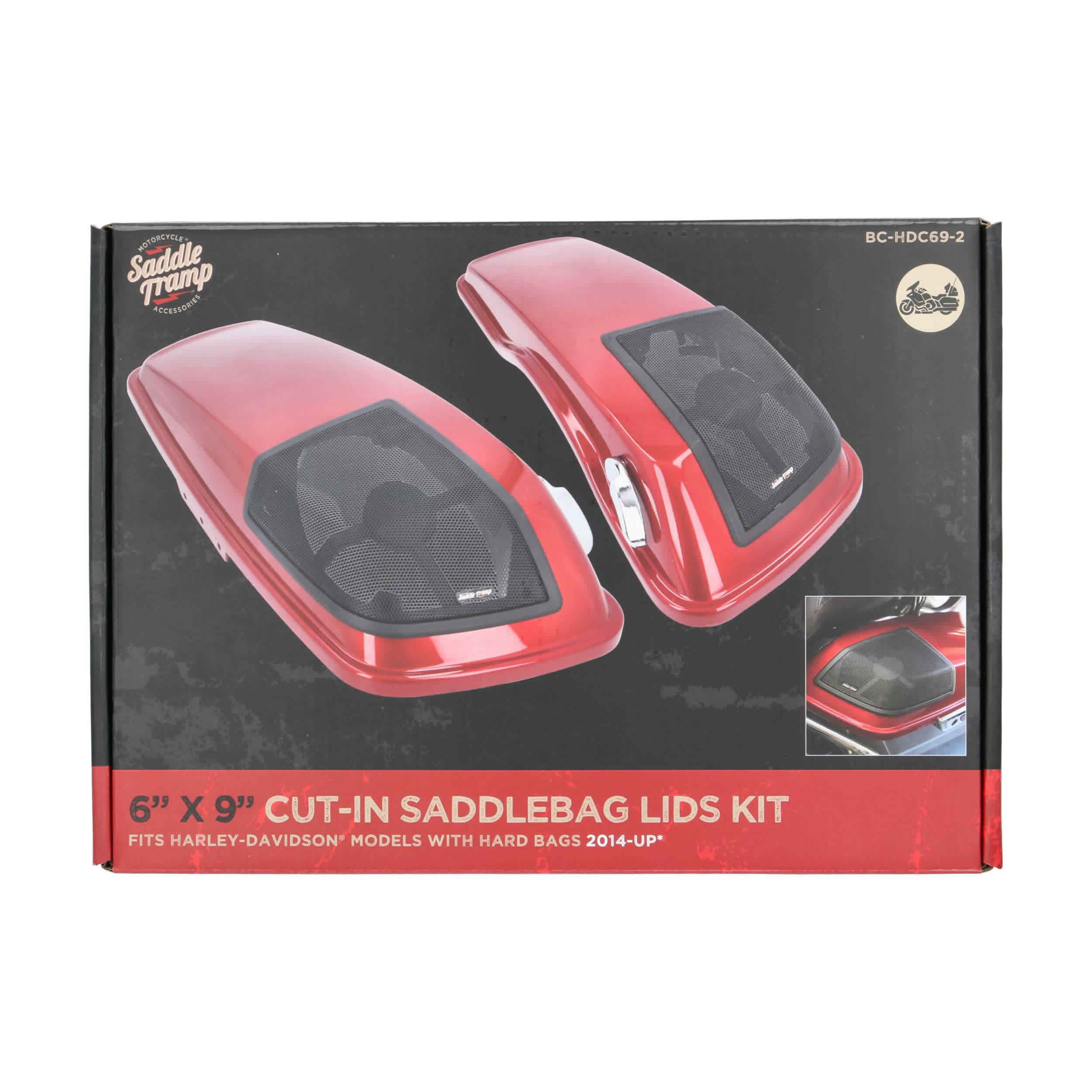 CUT-IN SADDLEBAG LIDS - FITS HARLEY-DAVIDSON 2014-2023.5