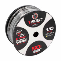 V10 OFC Tinned Ground Wire | 1/0 AWG | 50 ft. | Black