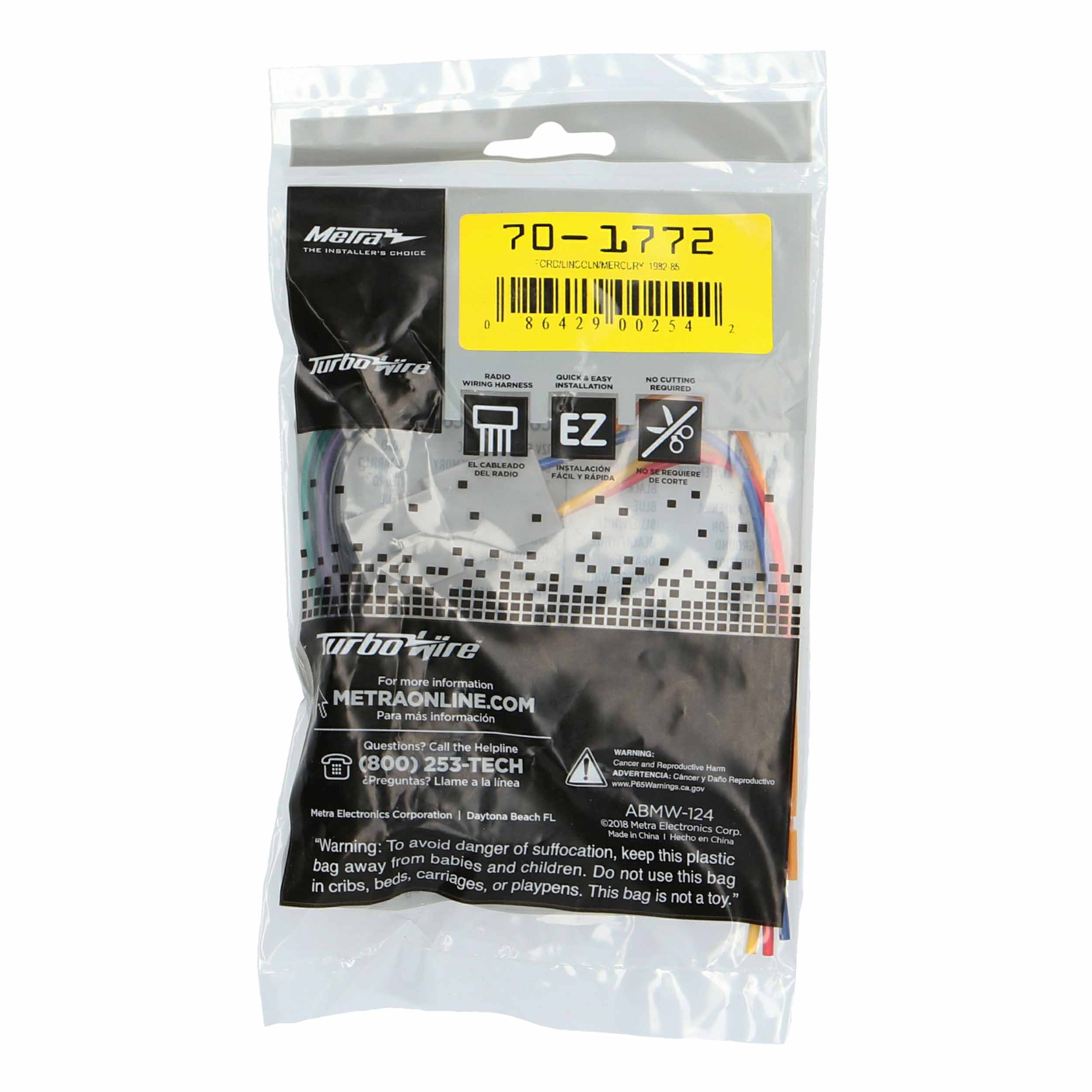 Radio Replacement Harness - Fits Ford / Lincoln / Mercury 1979-1988