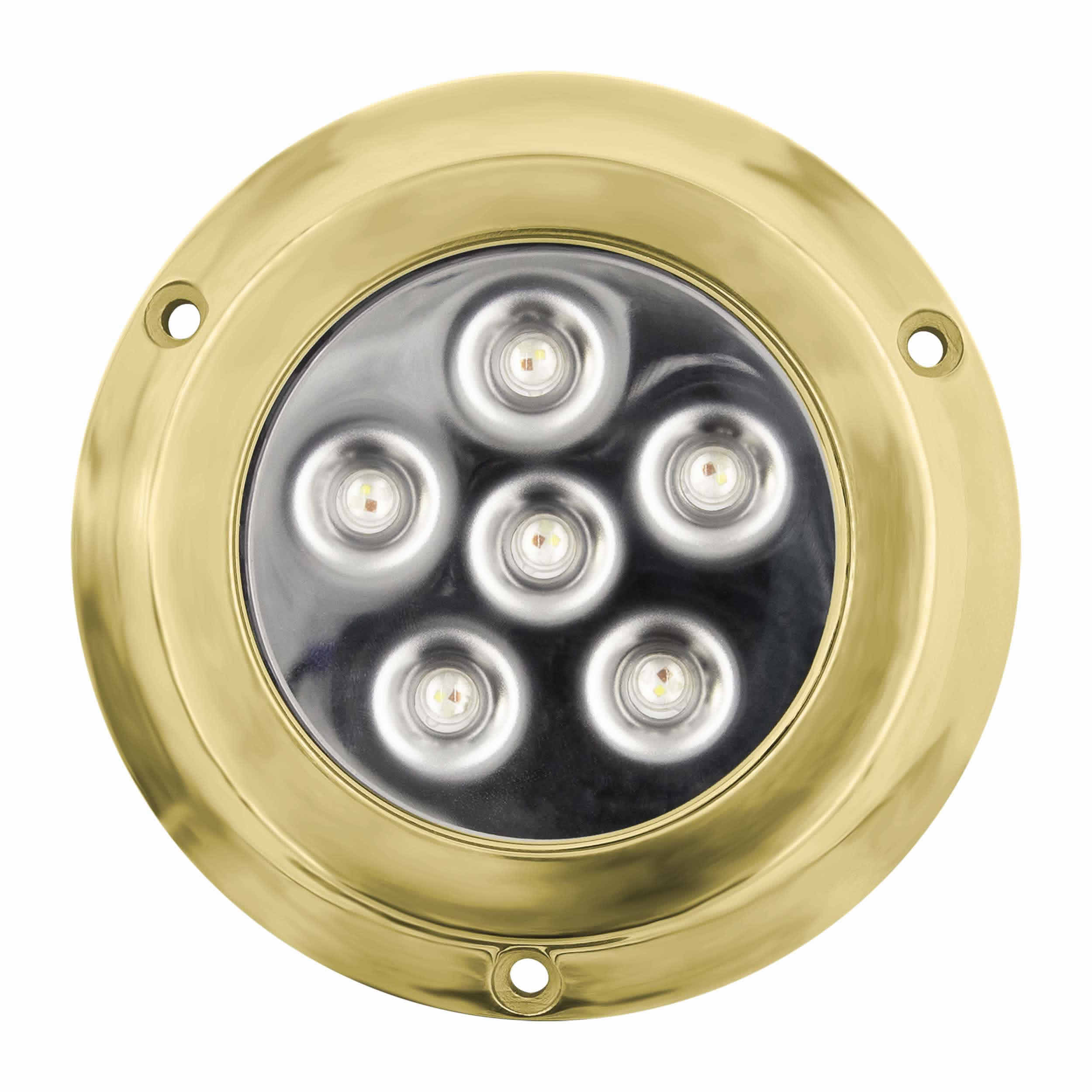 72W RGBW Underwater Transom Light, Brass