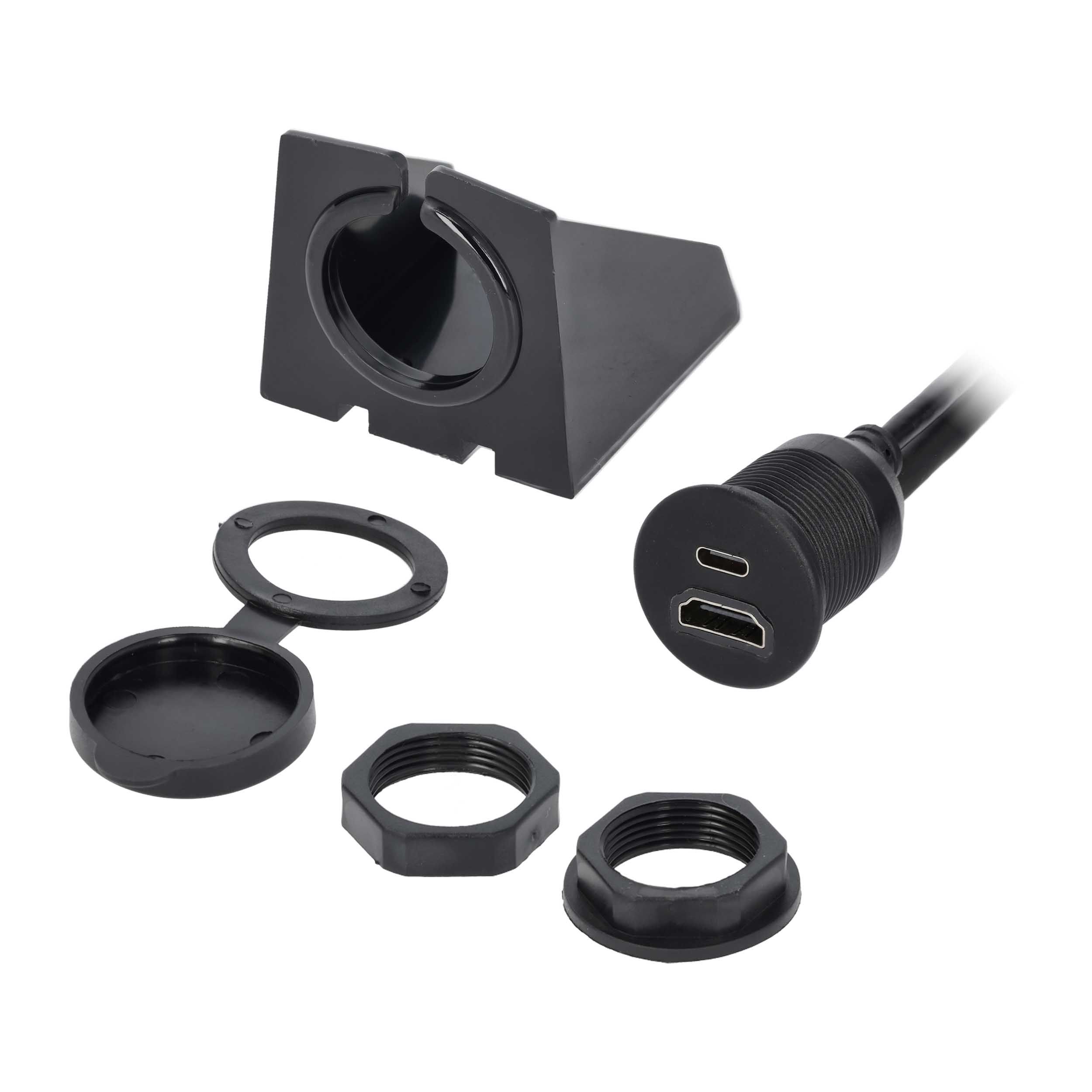 Input Type C/HDMI To Output Type C/HDMI "D" Ext Cable 3'