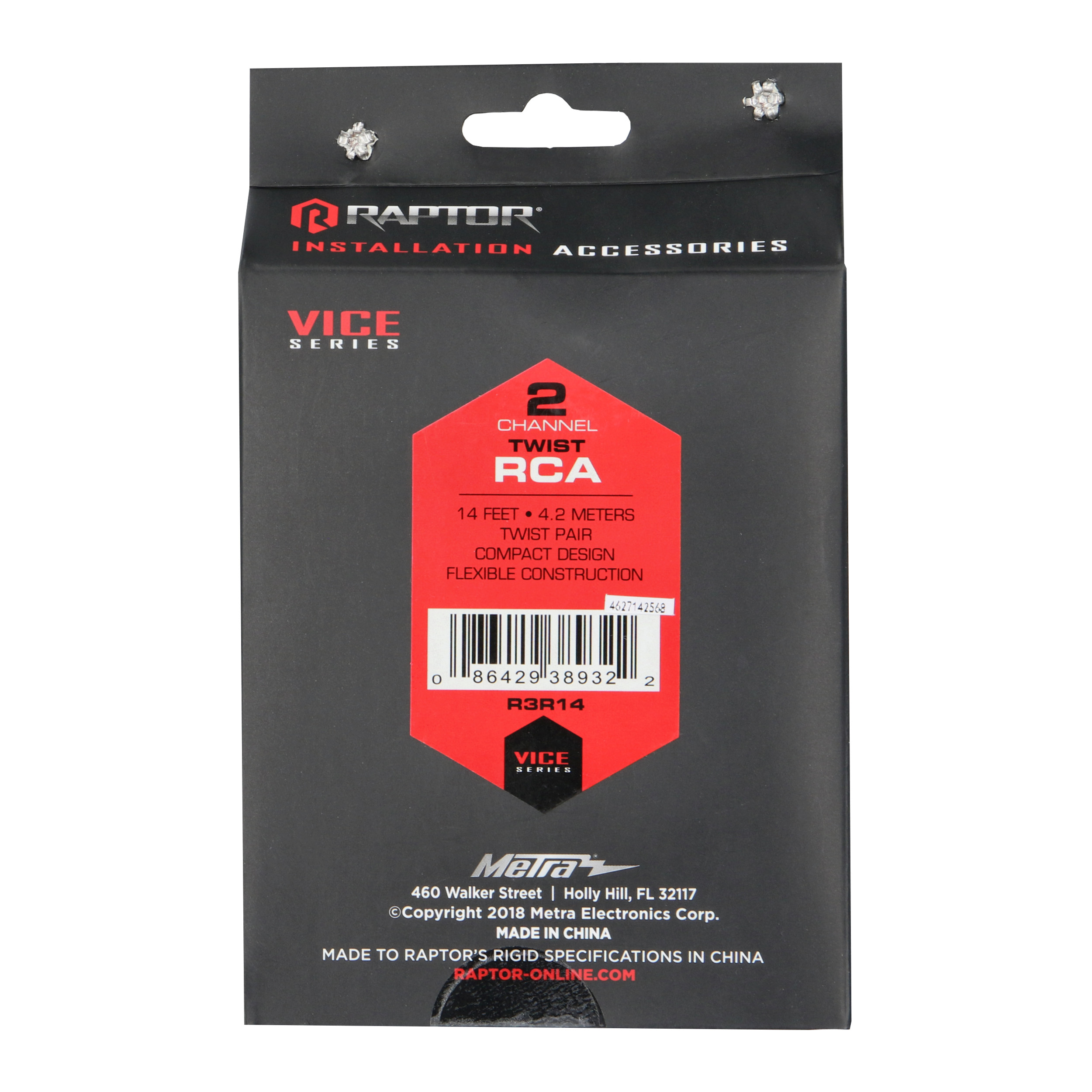 RCA 2-Channel Audio Cable - Vice Series 14 Feet