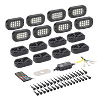 RGBW Wide Angle Rock Light Kit - 8 Pack