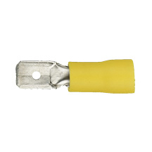 Yellow Vinyl Male Quick Disconnect 12-10 Gauge .250