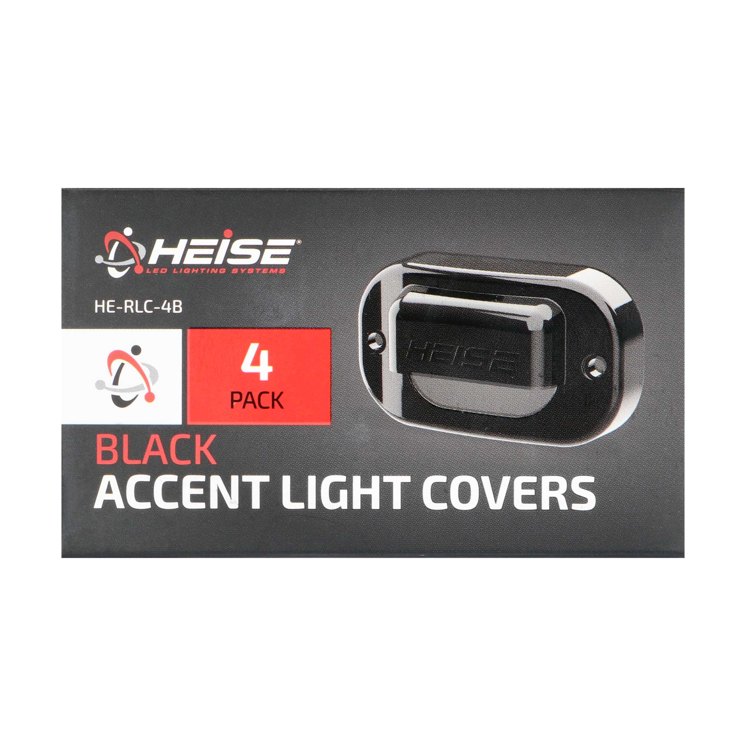 Rock Light Black Cover - 4 Pack