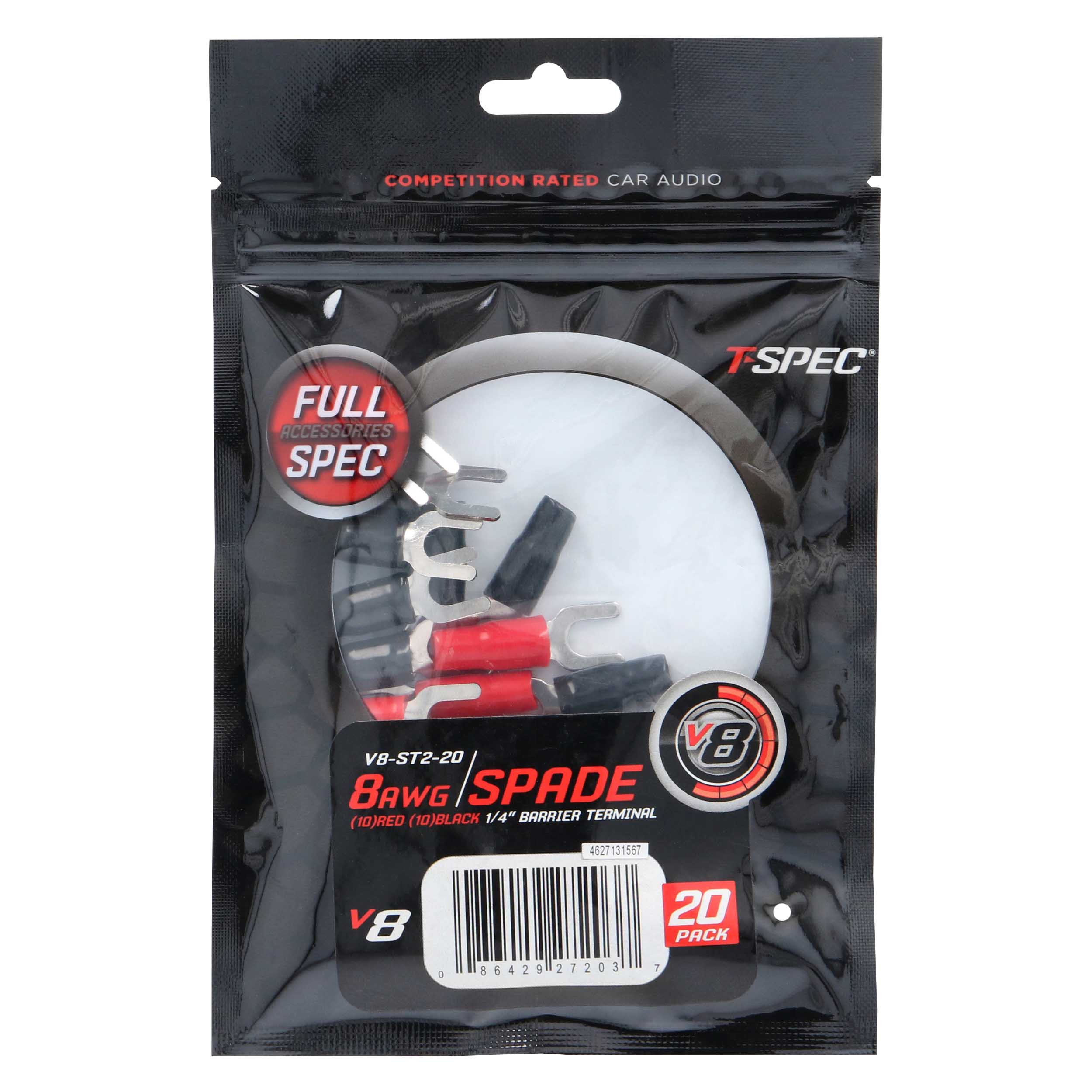 V8 Spade Terminal | 8 AWG | 1/4 in. | 5 Pack