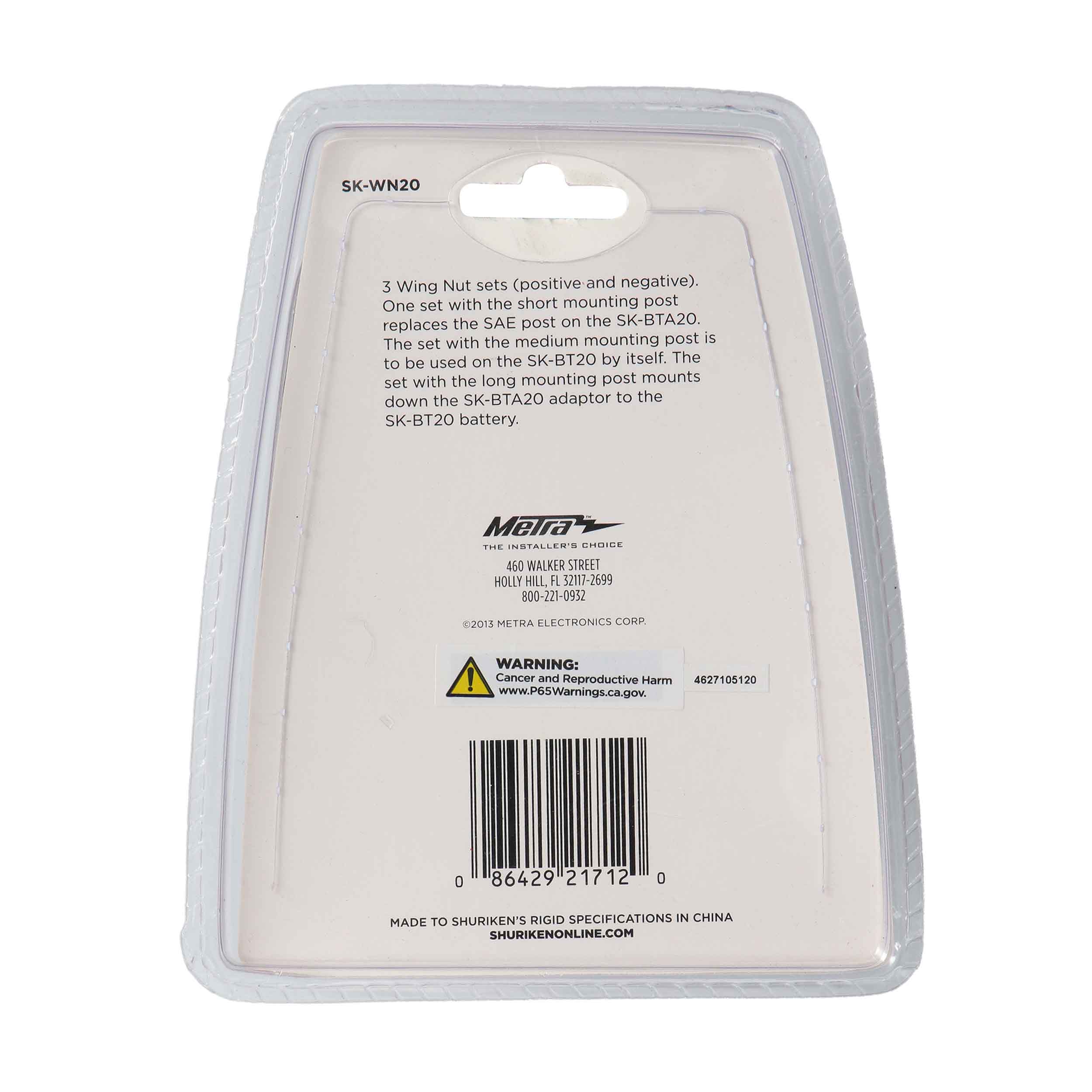 Shuriken Wing Nut Sets Positive and Negative - 3 Sets