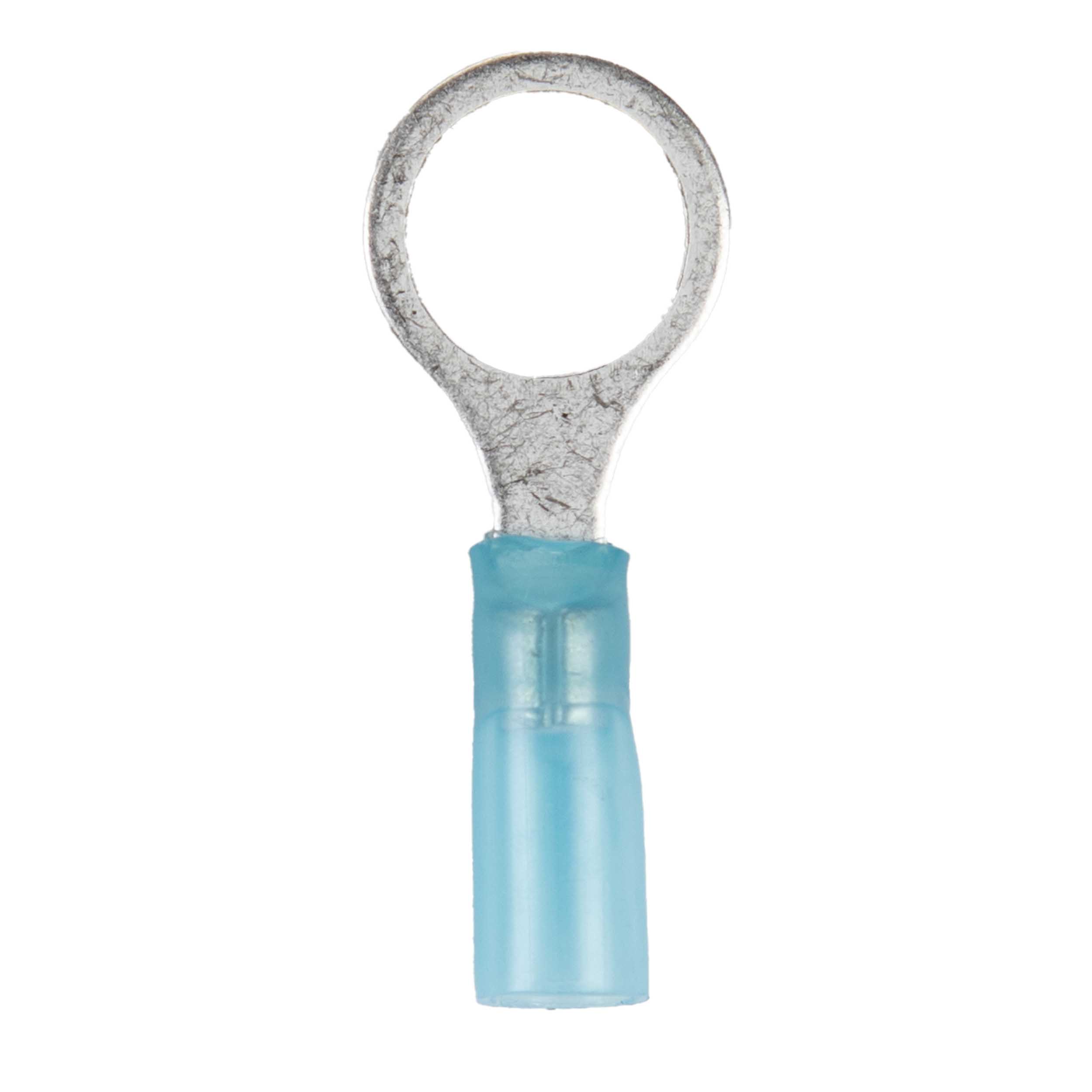 Heat Shrink Blue Ring Terminal 16-14 Gauge 3/8 inch
