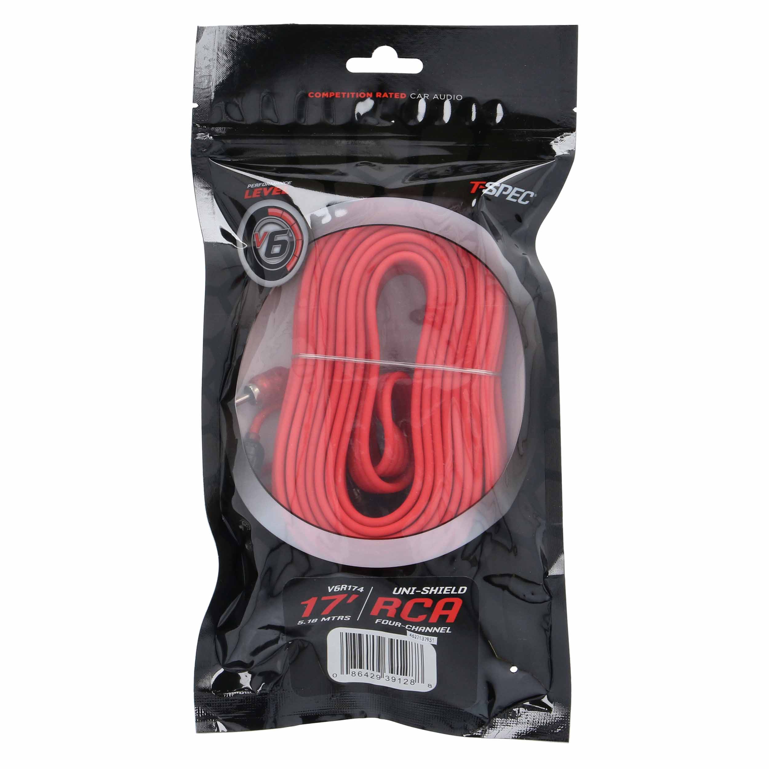 RCA v6 Series 4-Channel Audio Cable - 17 FT