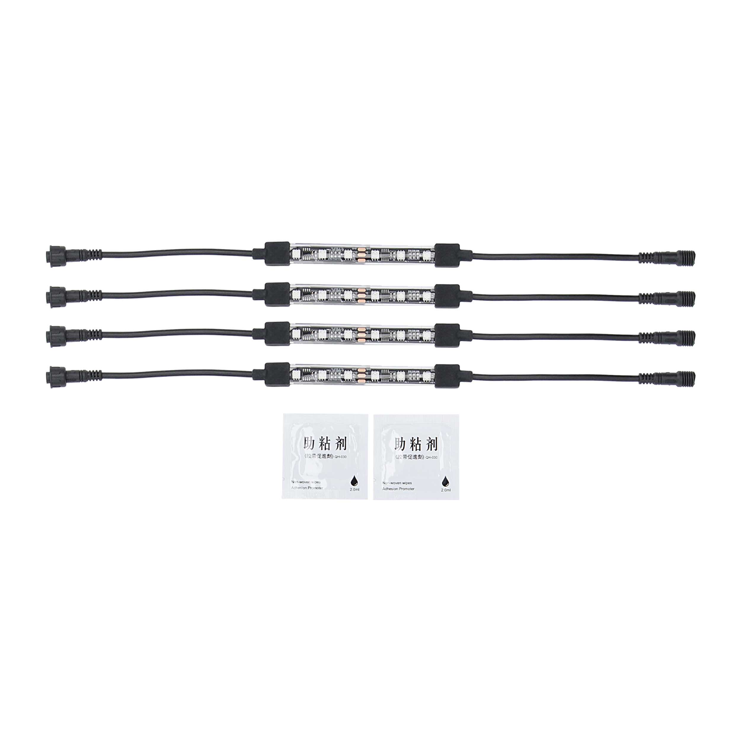 4-Piece Chasing LED Motorcycle Strip Light Expansion Pack