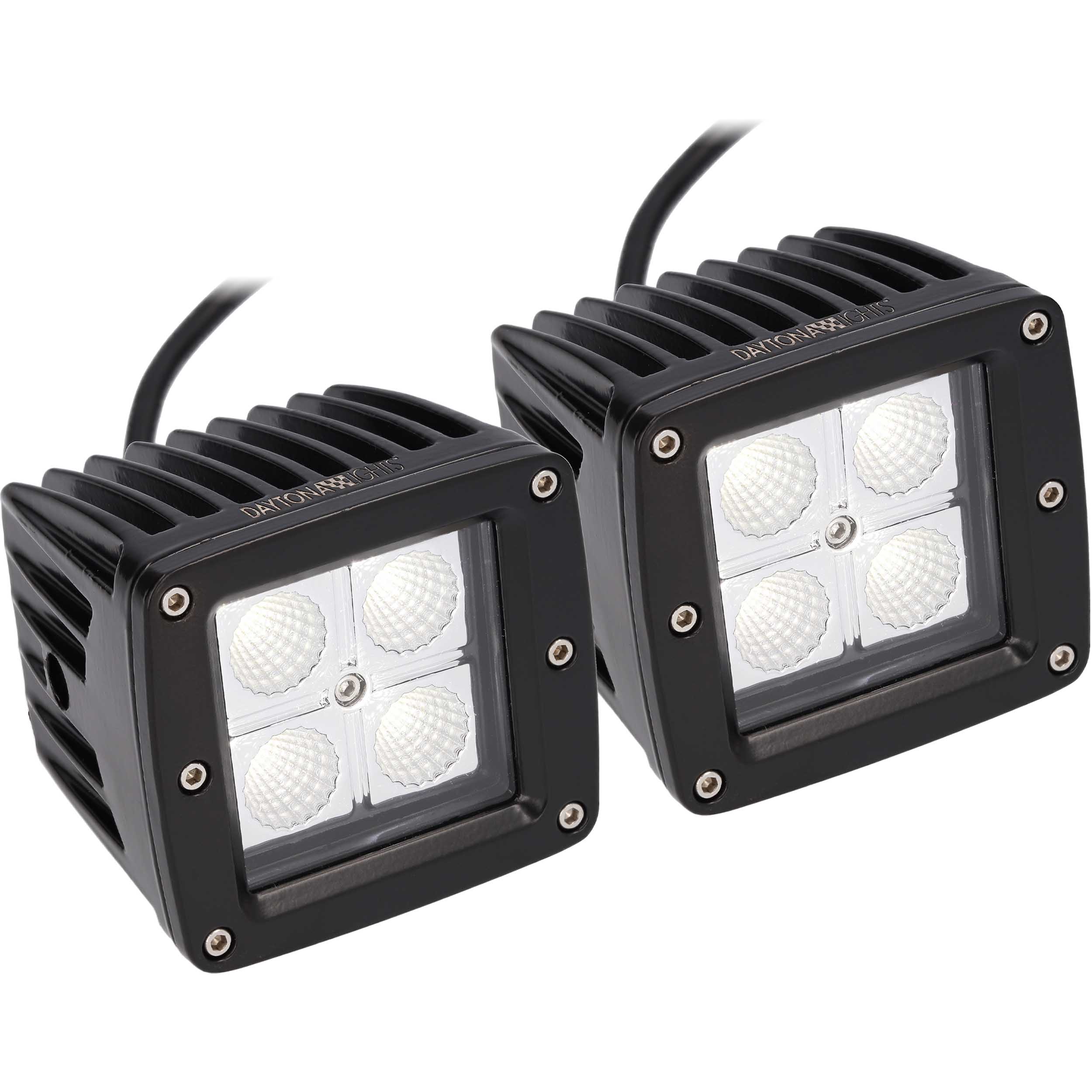 Daytona Lights 3" Cube Lights - 4 LED Flood (2Pk)