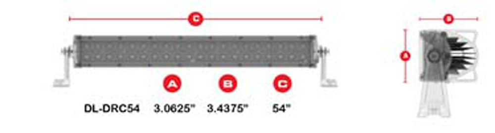 Daytona Lights 54" Dual Row Curved Lightbar - 104 LED