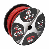 V12 OFC Power Wire | 1/0 AWG | 50 ft. | Red