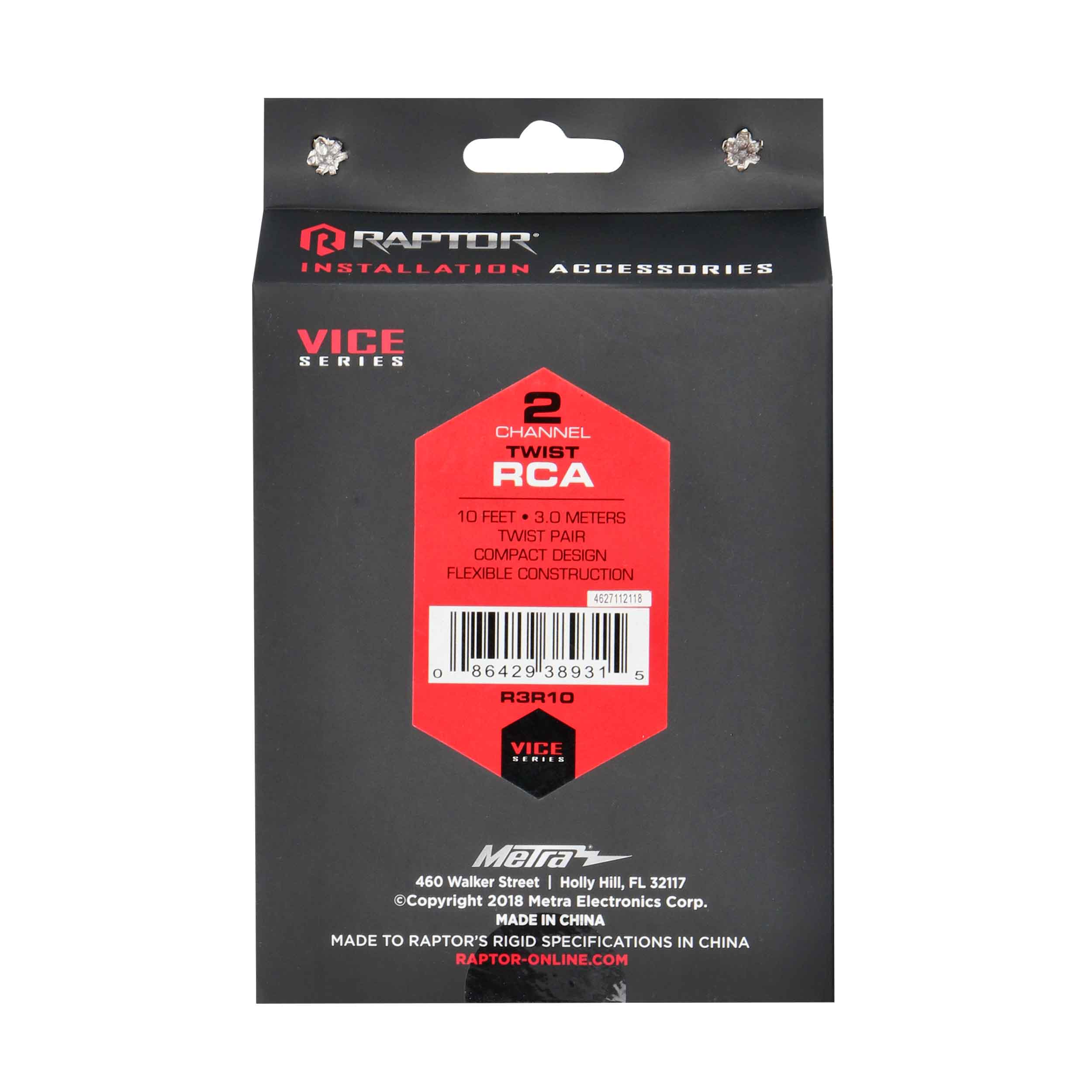 RCA 2-Channel Audio Cable - Vice Series 10 Feet