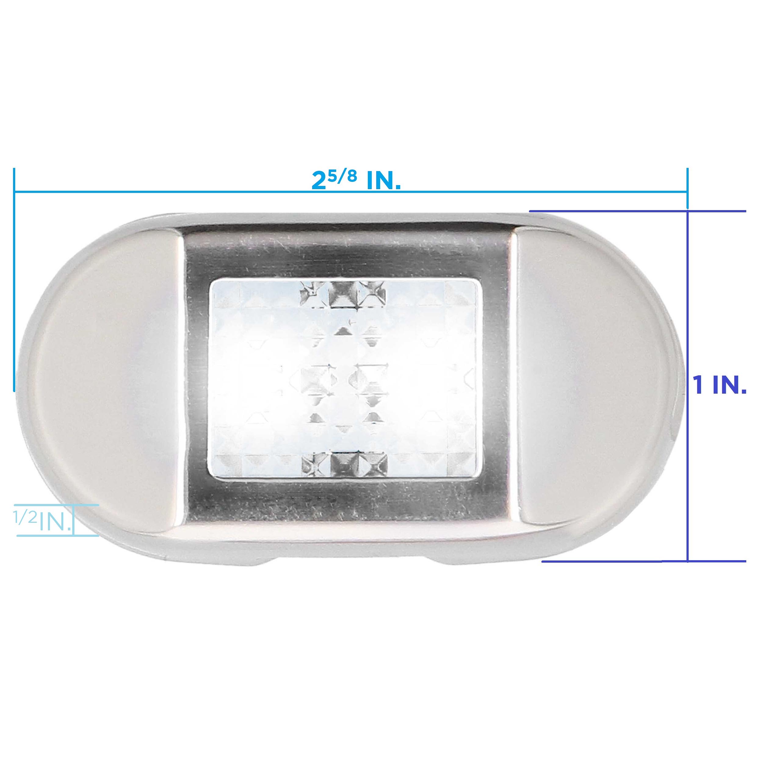 Blue 2-LED Accent Light - Stainless Steel Bezel