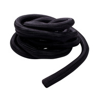1 1/2in Self-Wrapping Split Braid Sleeving Black - 25ft