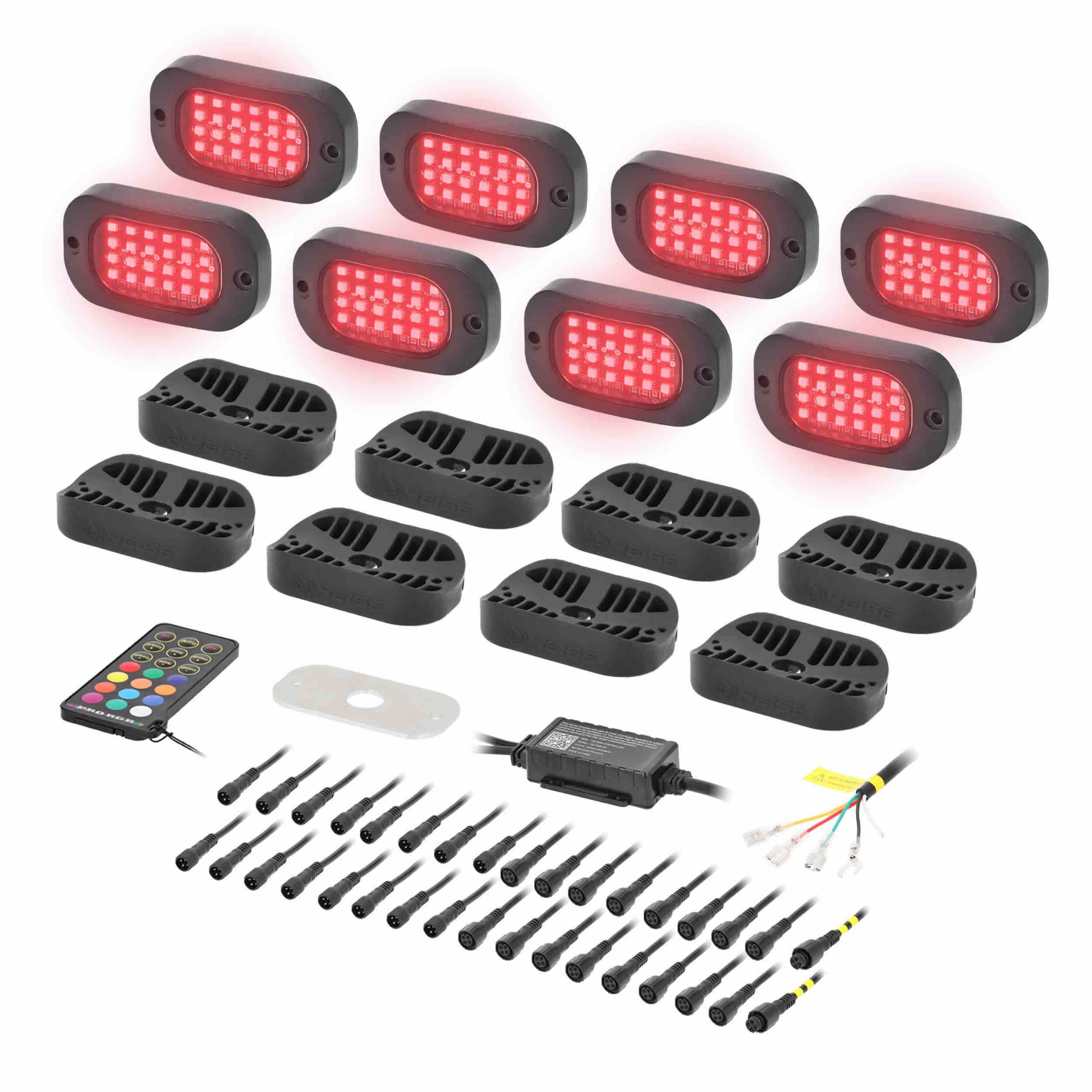 RGB Wide Angle Rock Light Kit - 8 Pack
