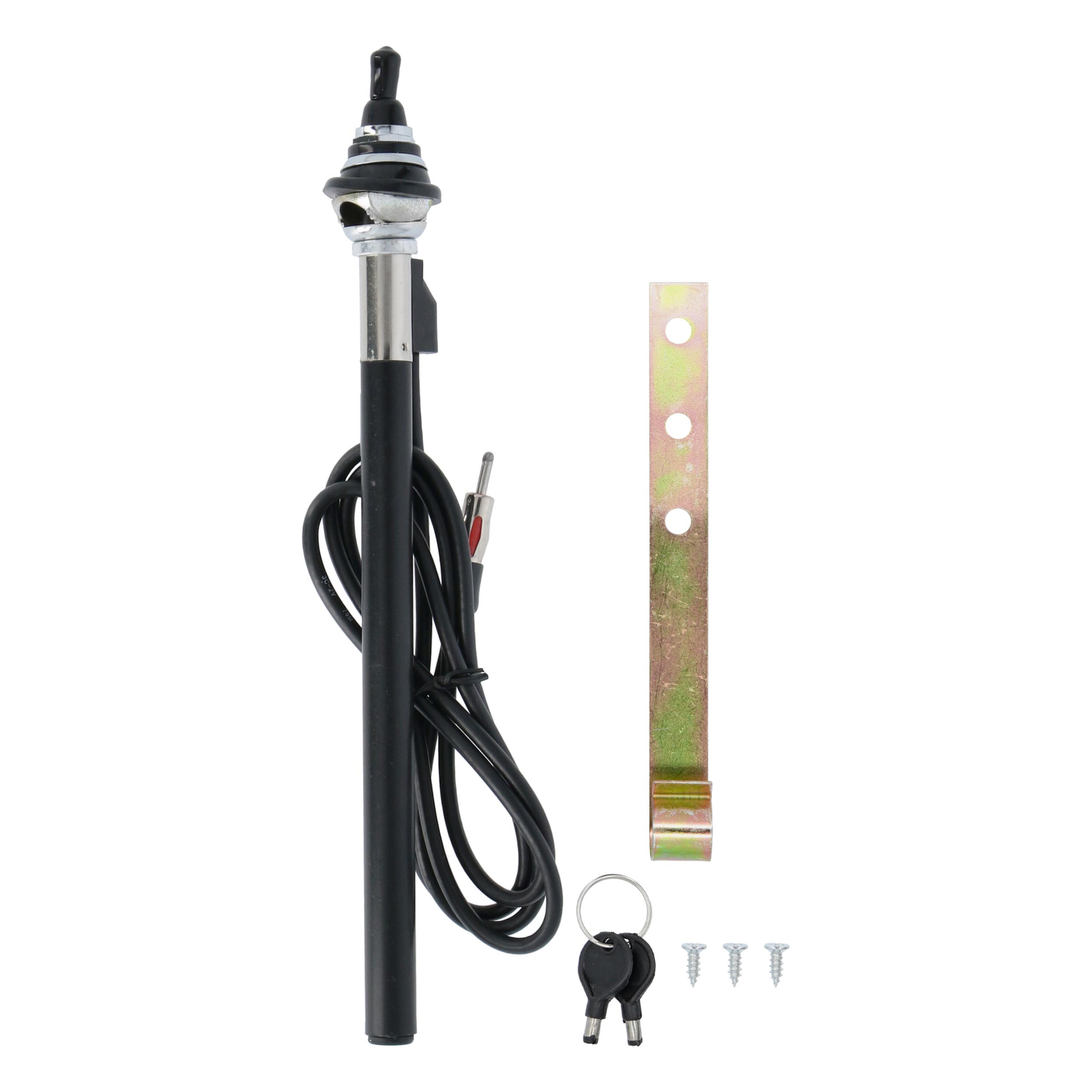 Retractable Antenna - Locking Top Mount with Key - 3/4 Inch