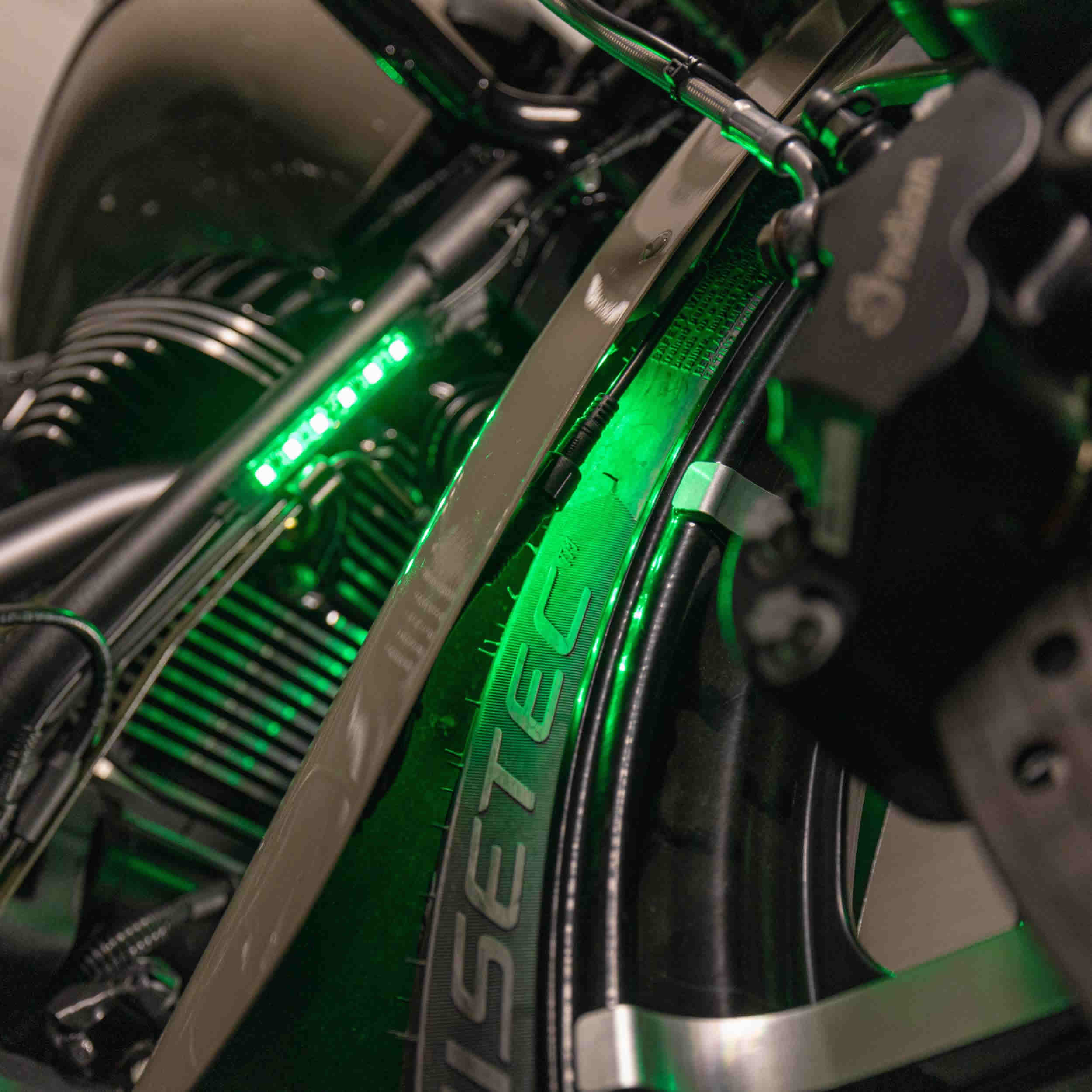 4-Piece Chasing LED Motorcycle Strip Light Expansion Pack