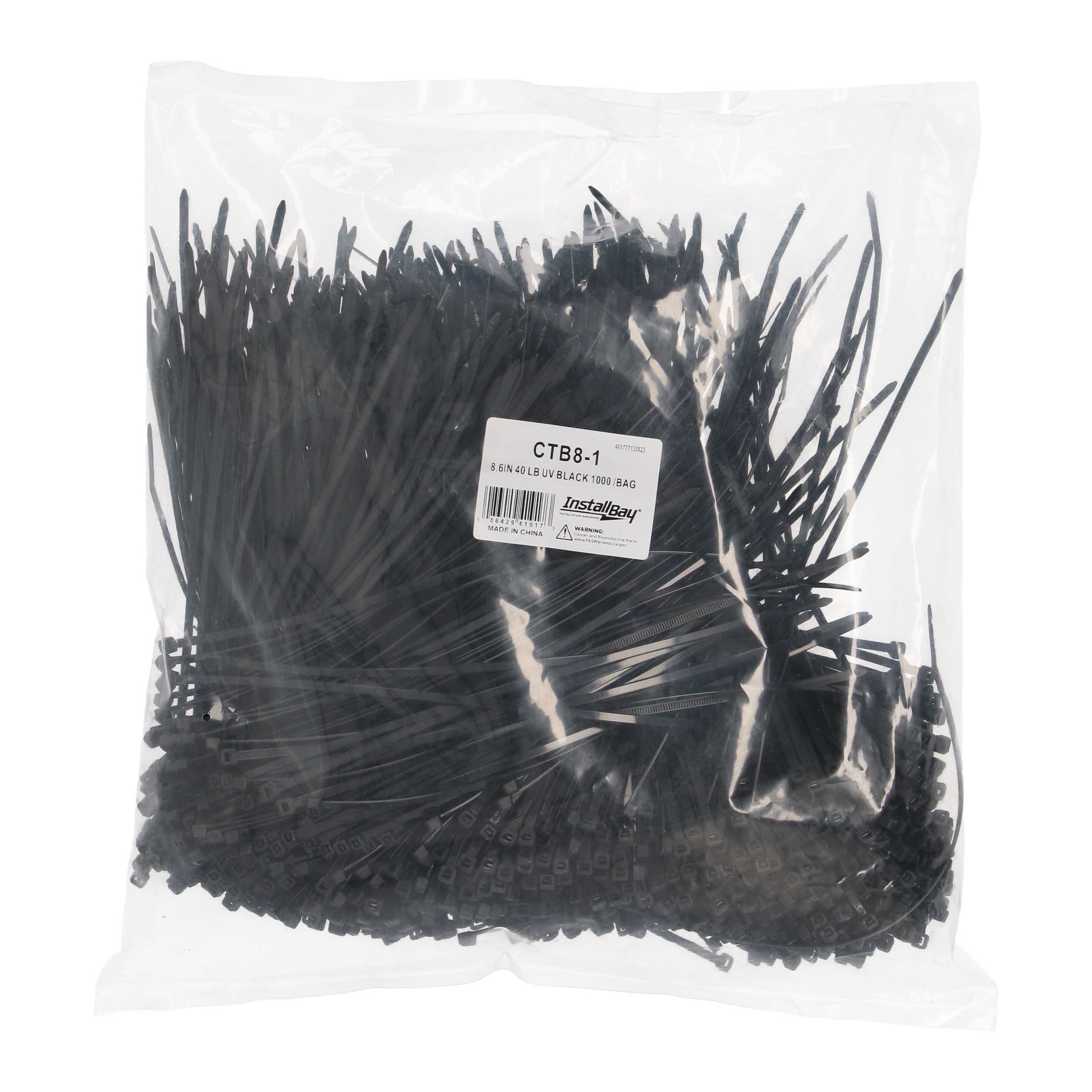 Cable Tie 8.6" Black 100 count