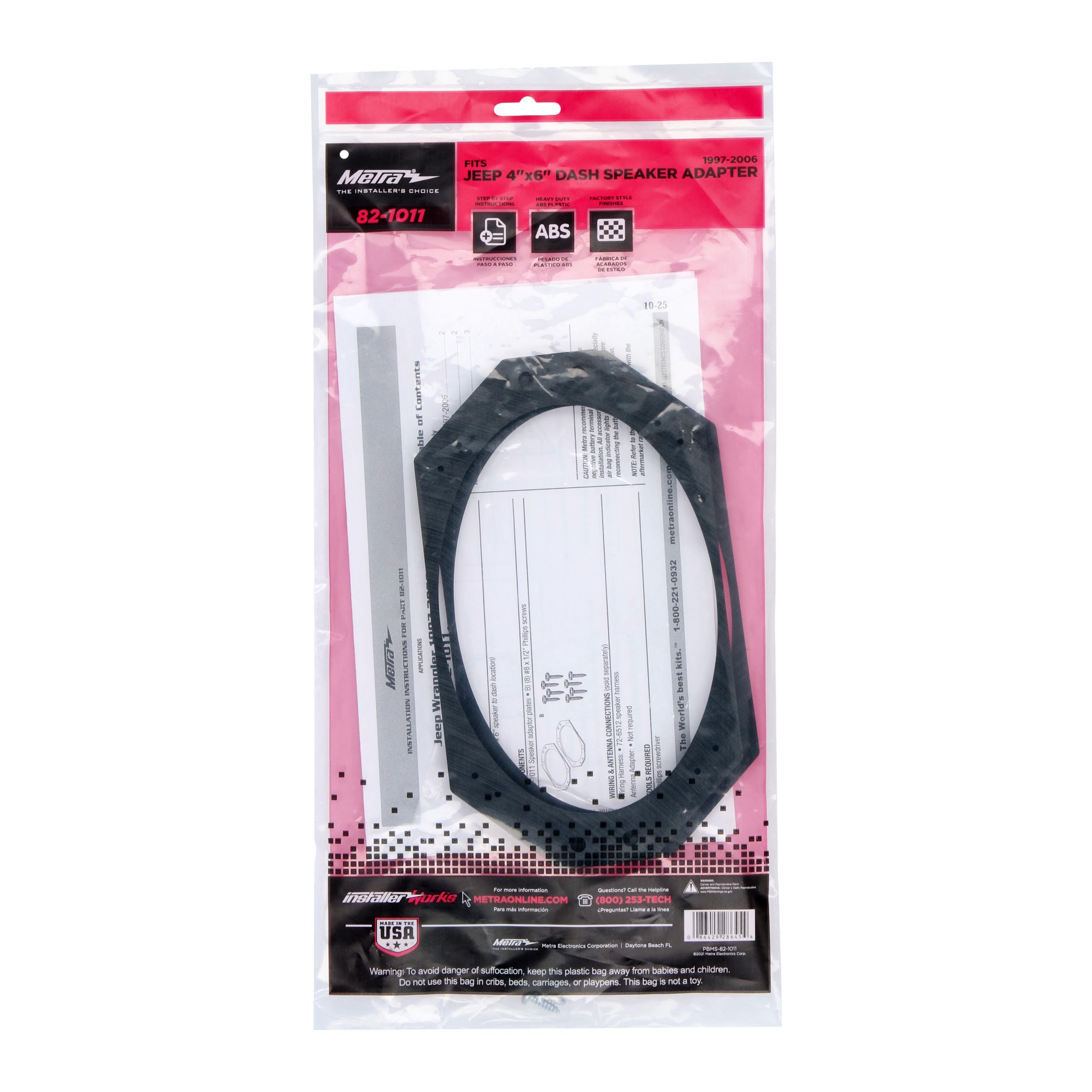 Speaker Adapter - Jeep Wrangler TJ 1997-2006