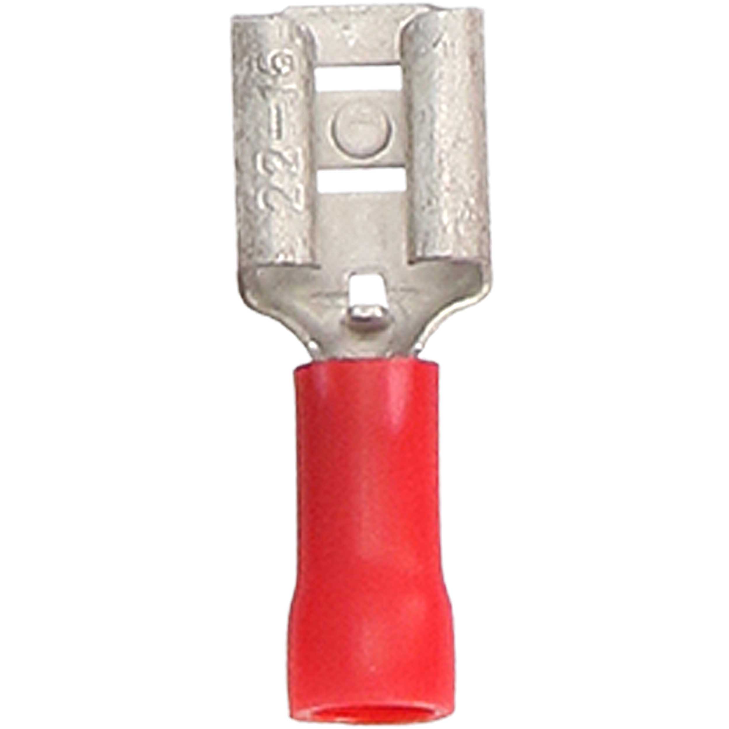 Red Vinyl Female Quick Disconnect 22-18 Gauge .250