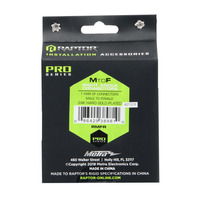 Raptor Pro Series RCA Barrel Connector | Male to Female | Right Angle