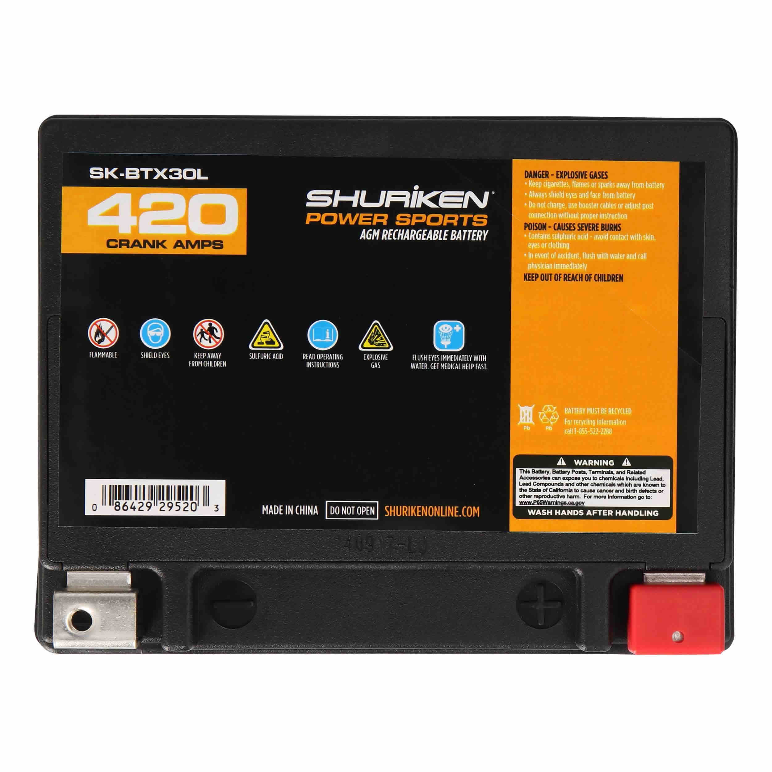 420 Crank AMPS 30AMP Hours AGM Battery