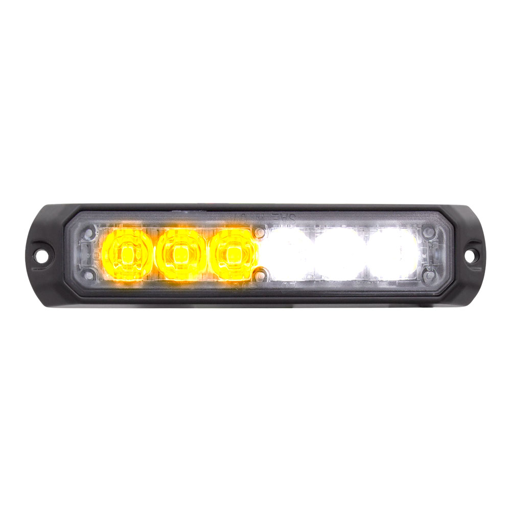 White/Amber Marker Lights - 4.9 Inch, 6 LED