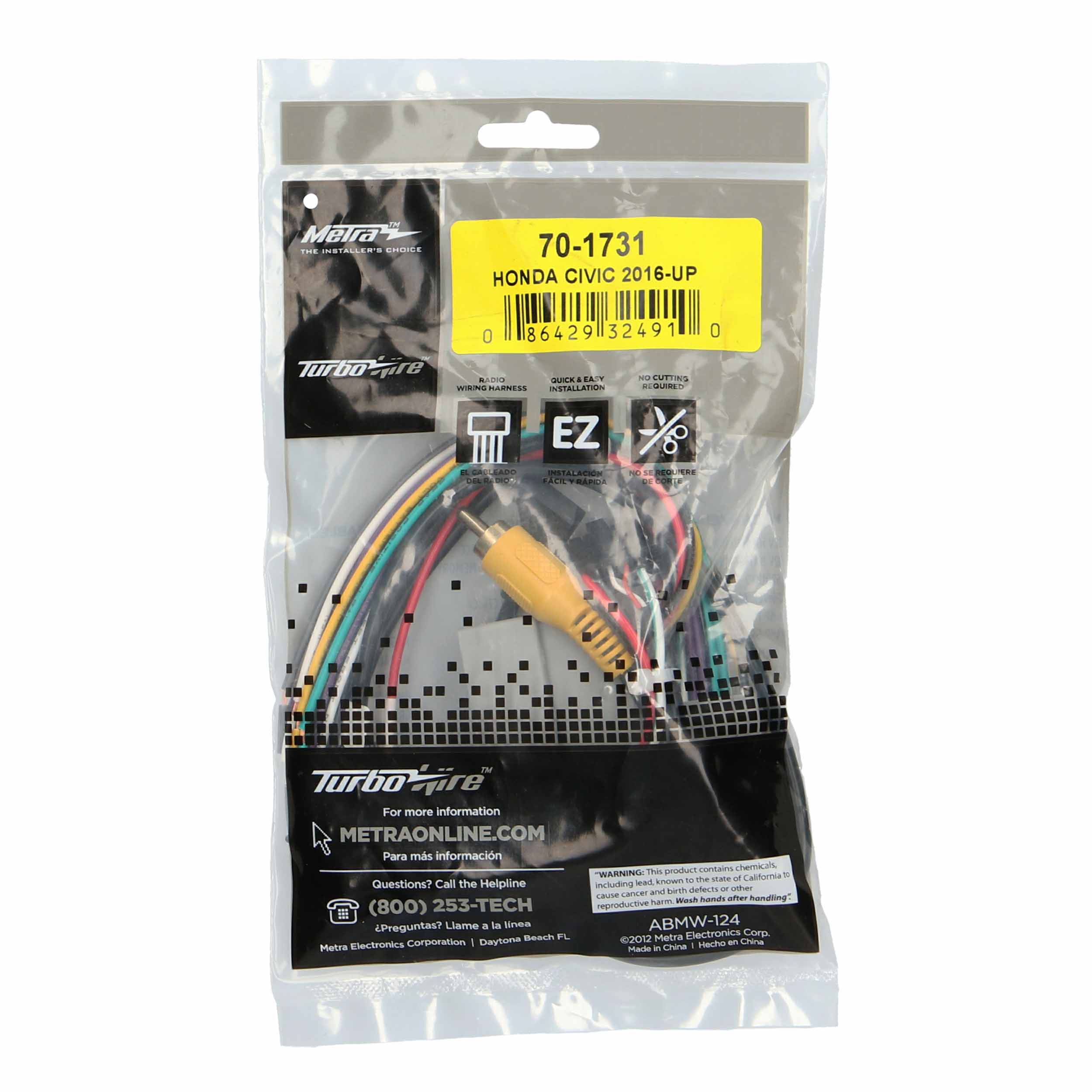 Radio Replacement Harness - Fits Honda 2016-2022