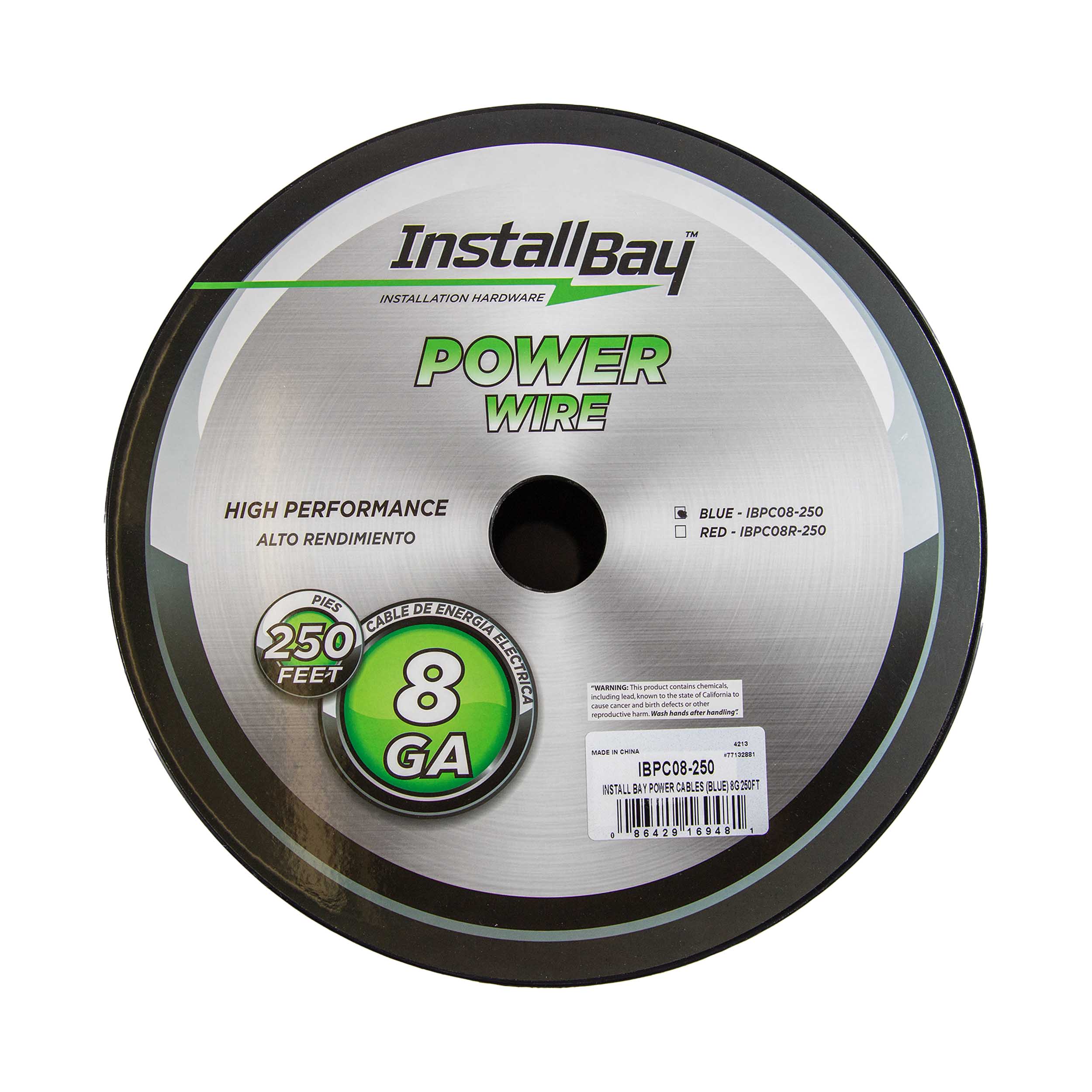 CCA Value Line 8 Gauge Power Cable Blue - 250 Foot Coil