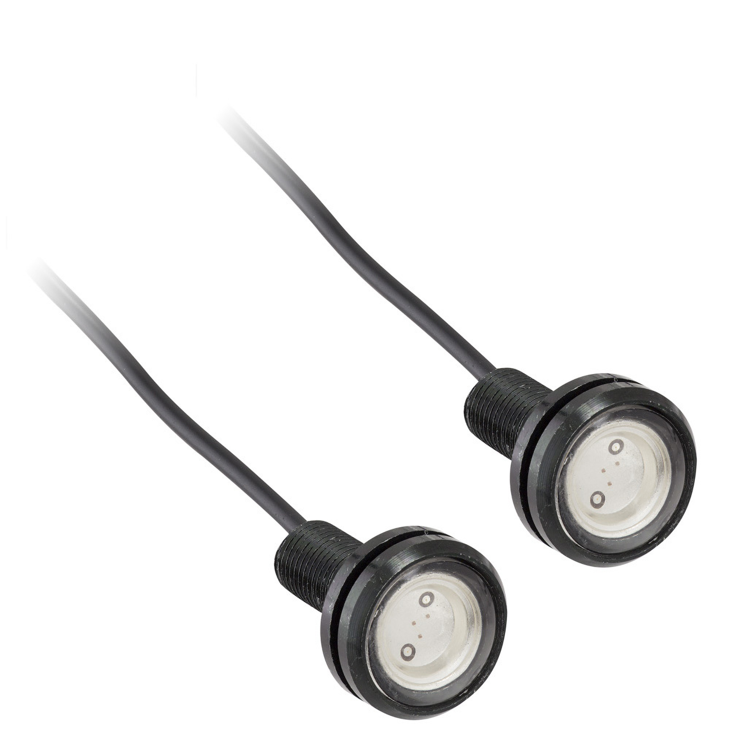 White Accent Light with Black Frame - .75 Inch, 3 Watt