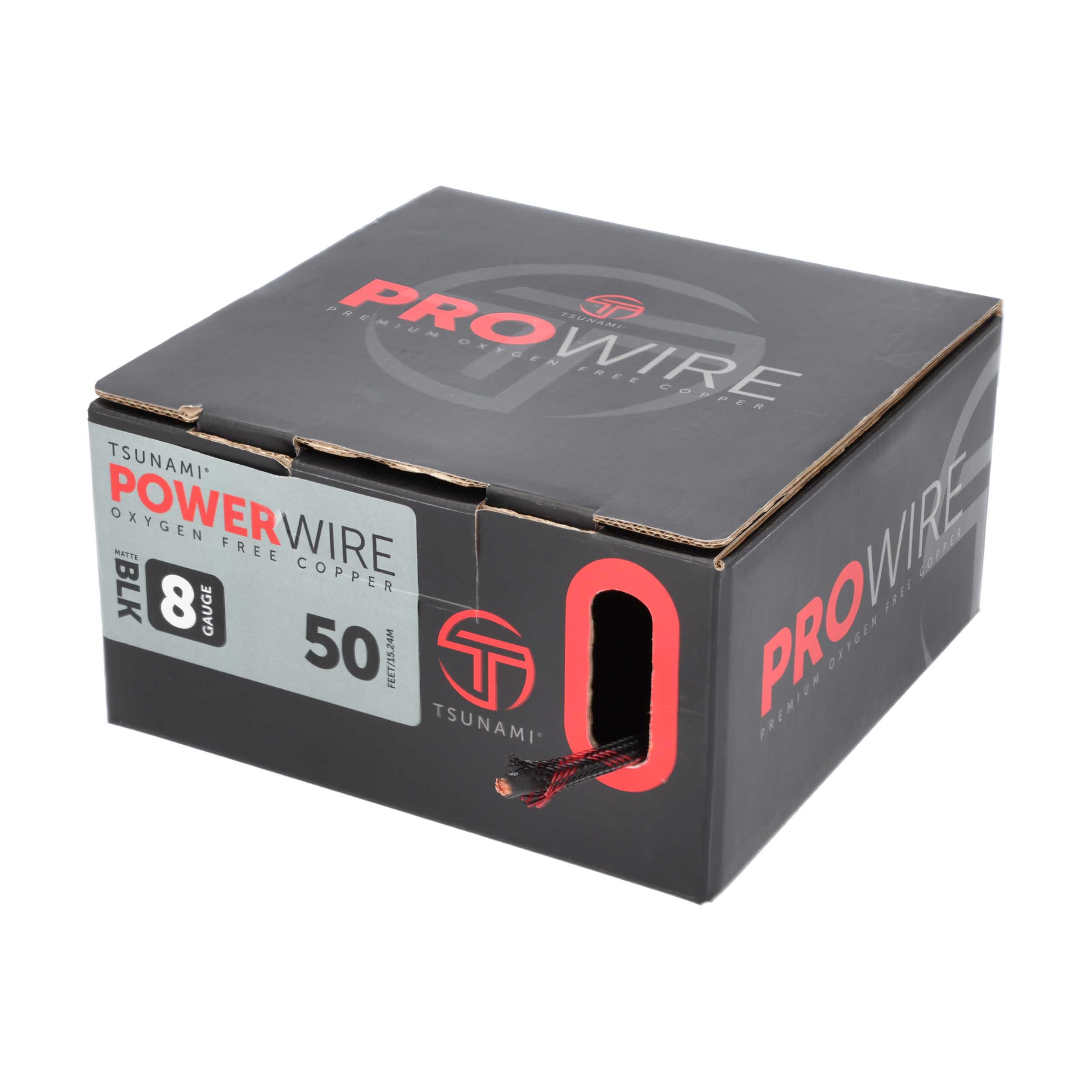 50Ft Spool Black 8ga w/Acc Kit