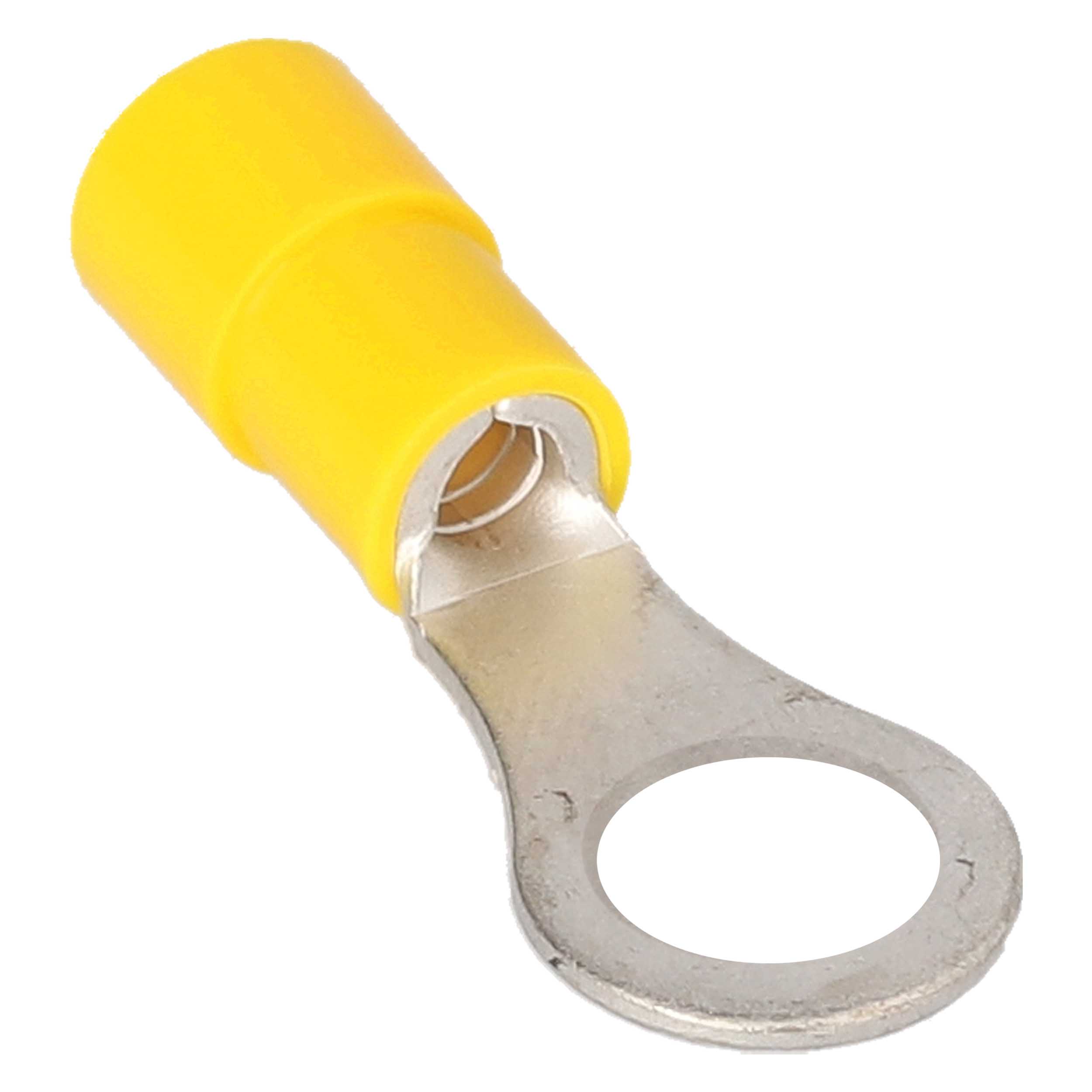 Yellow Vinyl Ring Terminal 12-10 Gauge #6 Package of 100