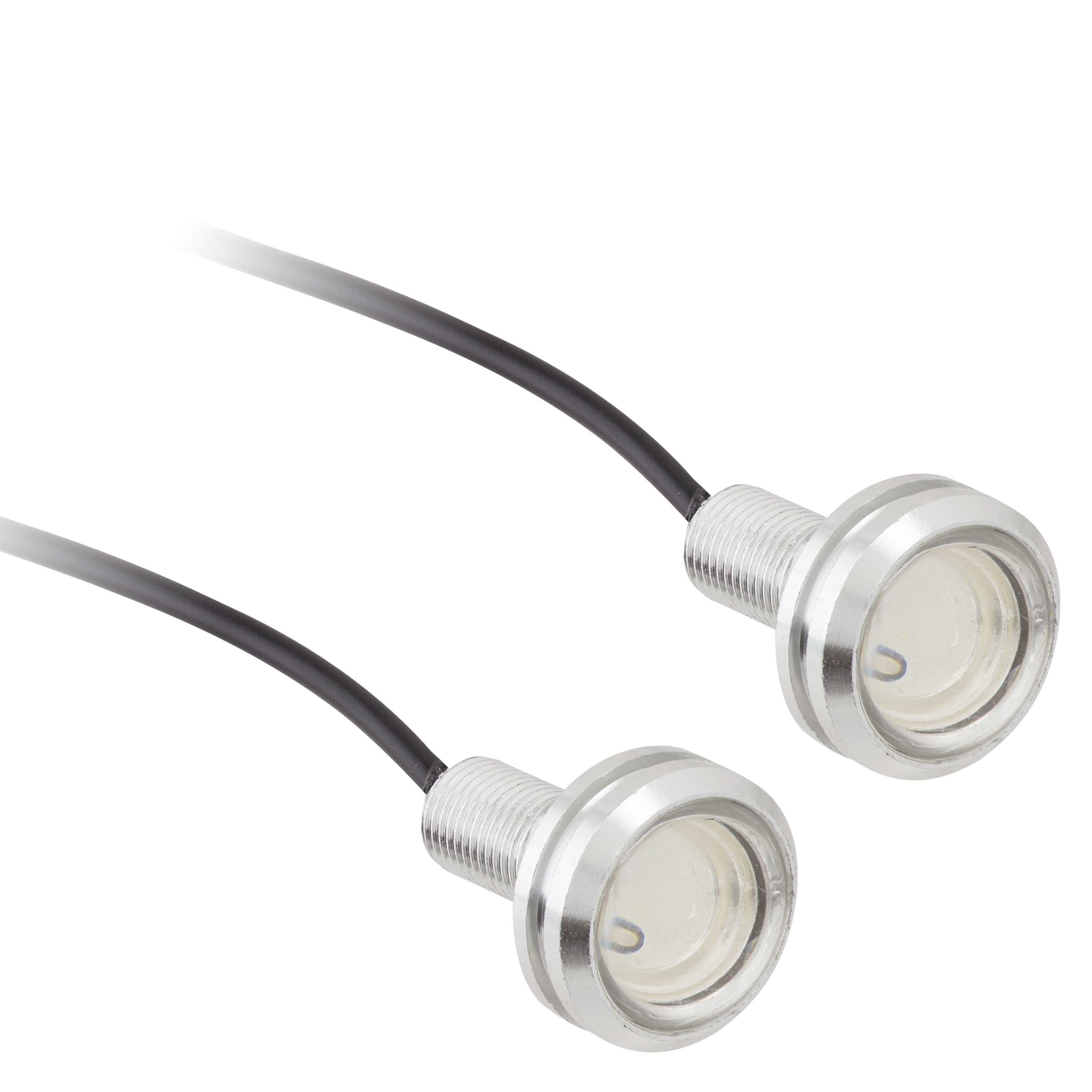 Amber Accent Light with Siver Frame - .75 Inch, 3 Watt