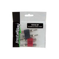 RCA BANANA PLUGS PAIRED BLACK/RED - Retail Pack