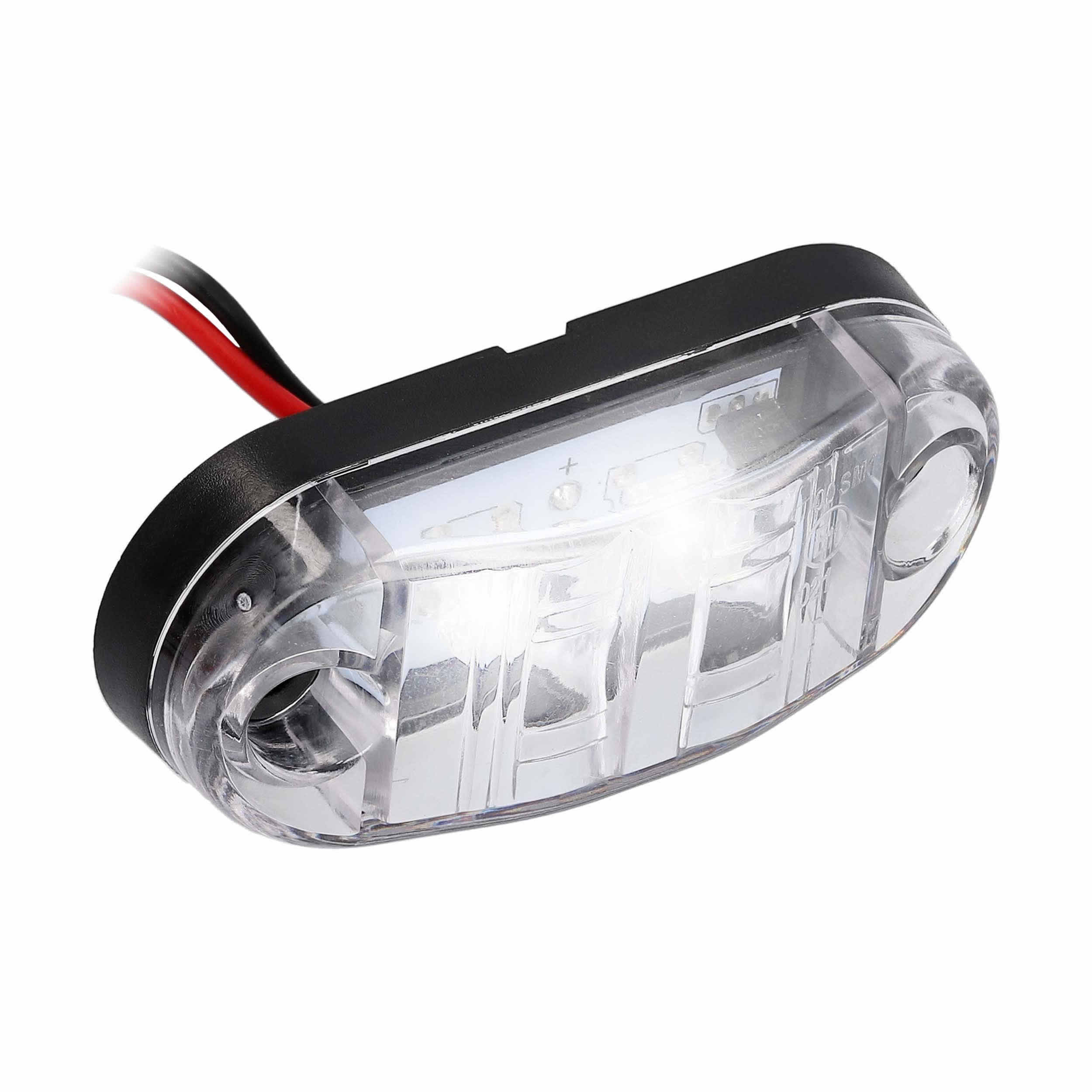 White 2-LED Accent Light - Clear Plastic Bezel